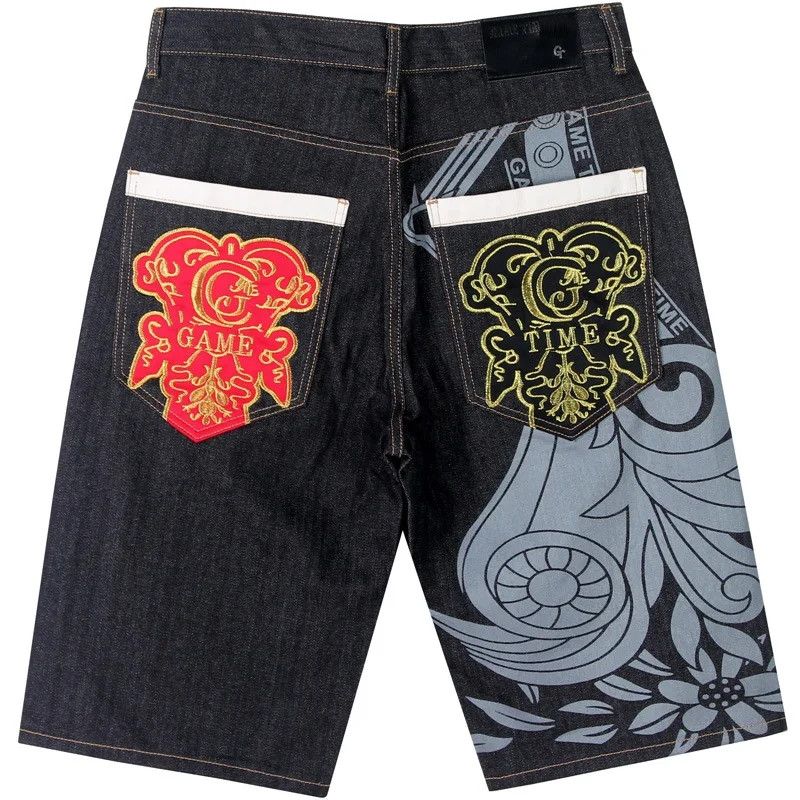 Japanese Brand × Jean Hip Hop Printed Embroidery Jorts Size US 38 / EU 54 - 5 Thumbnail