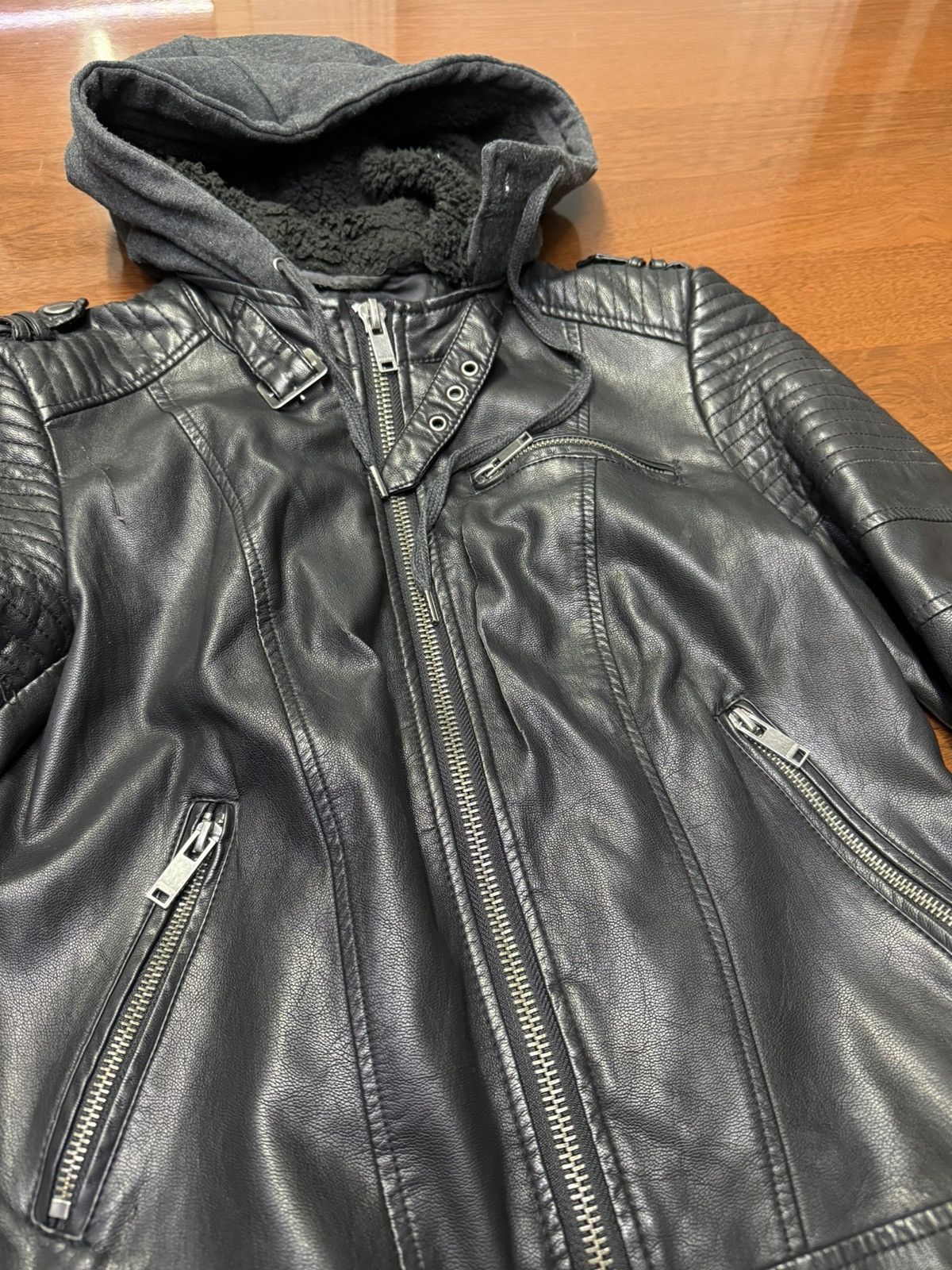 Rick Owens Vintage Hooded Open Leather Racing Jacket Size US M / EU 48-50 / 2 - 4 Thumbnail