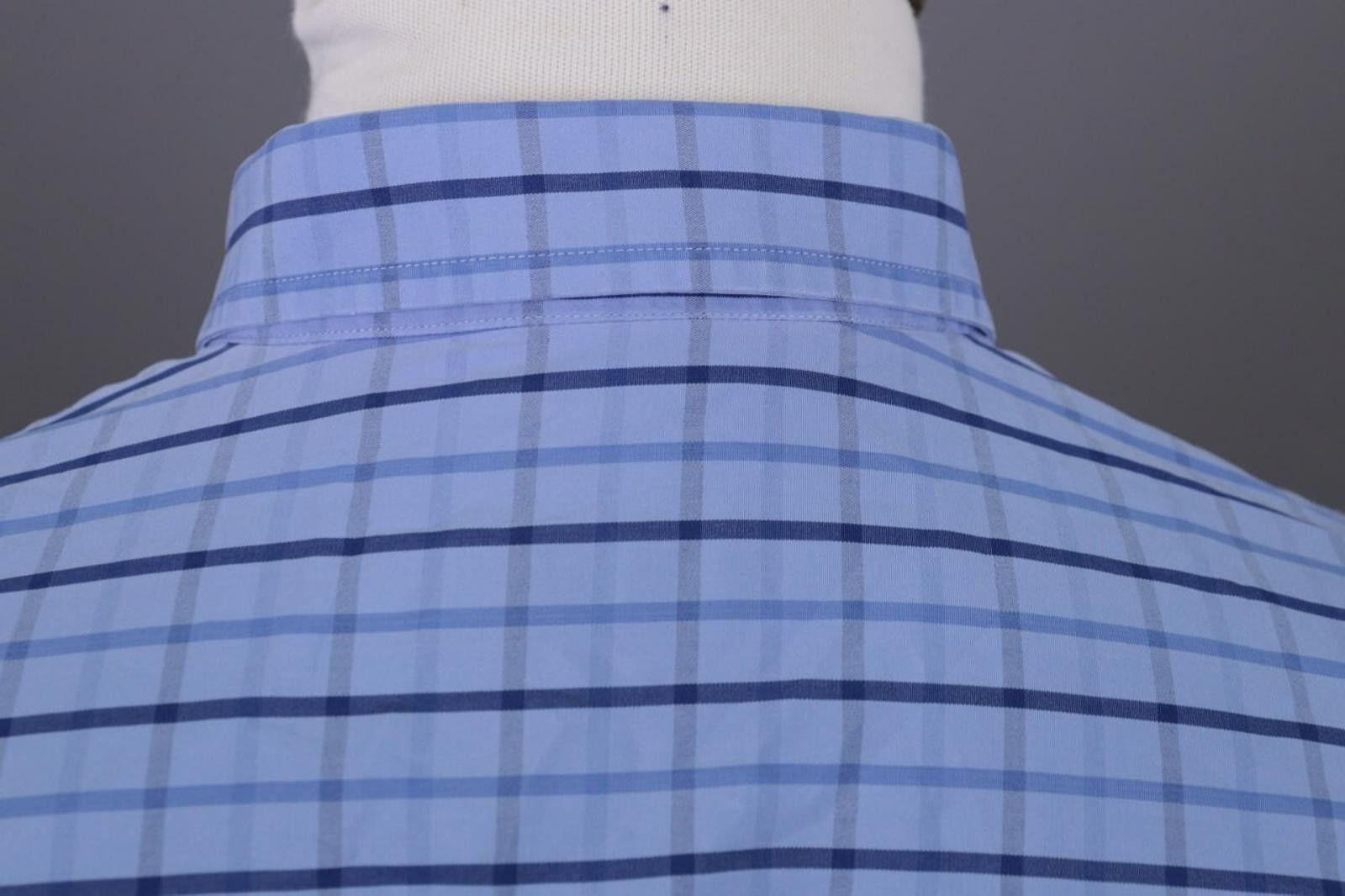 Designer Burberry London Blue Check Button Down Shirt Size L Size US L / EU 52-54 / 3 - 12 Thumbnail
