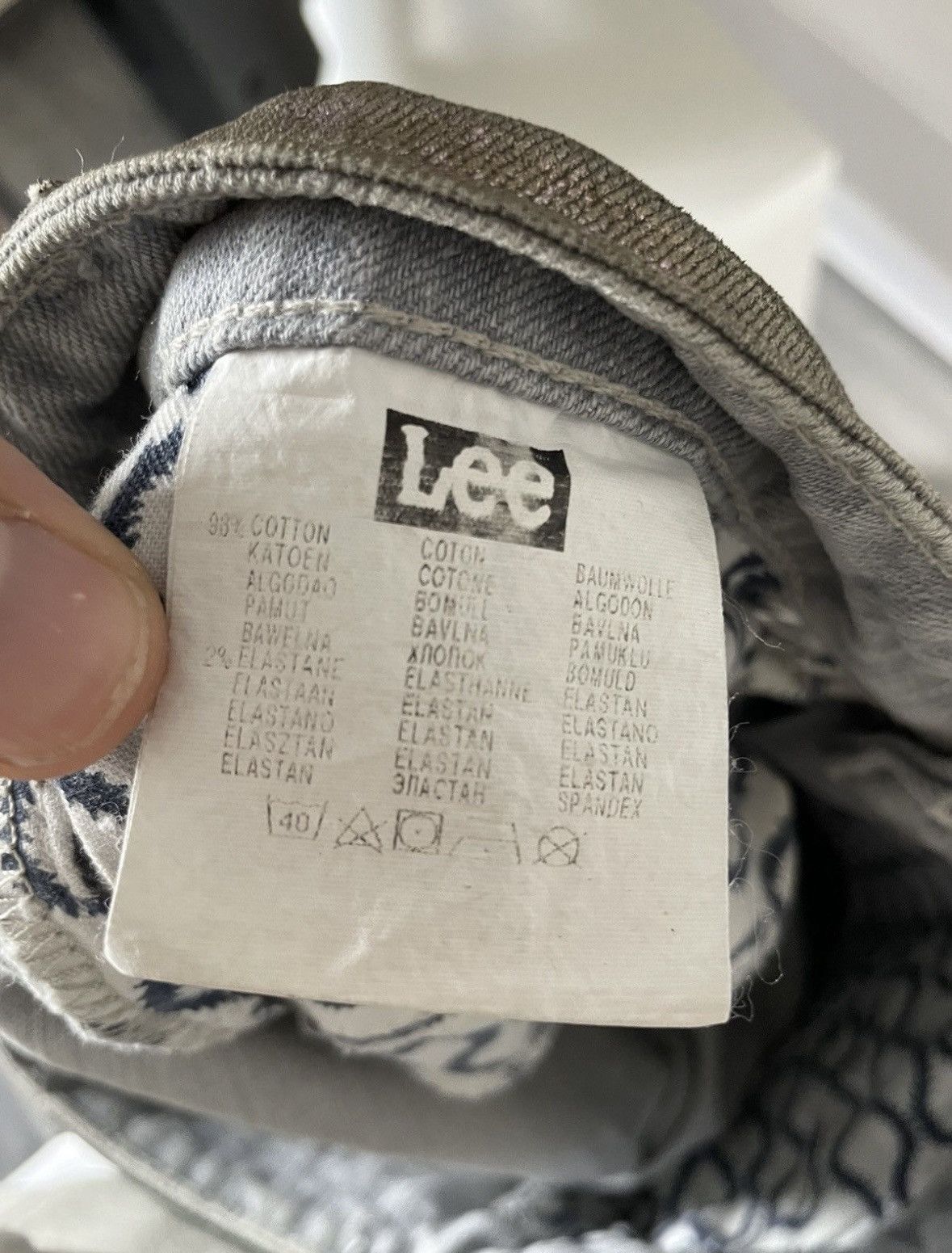 Lee × Vivienne Westwood Silver and Iridescent Jeans Size US 27 - 11 Thumbnail