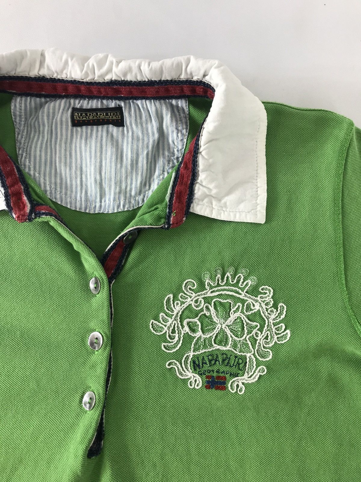 Napapijri Napajiri Geographic Embroidery Logo Polo Tee T-Shirt Design Size S / US 4 / IT 40 - 4 Thumbnail