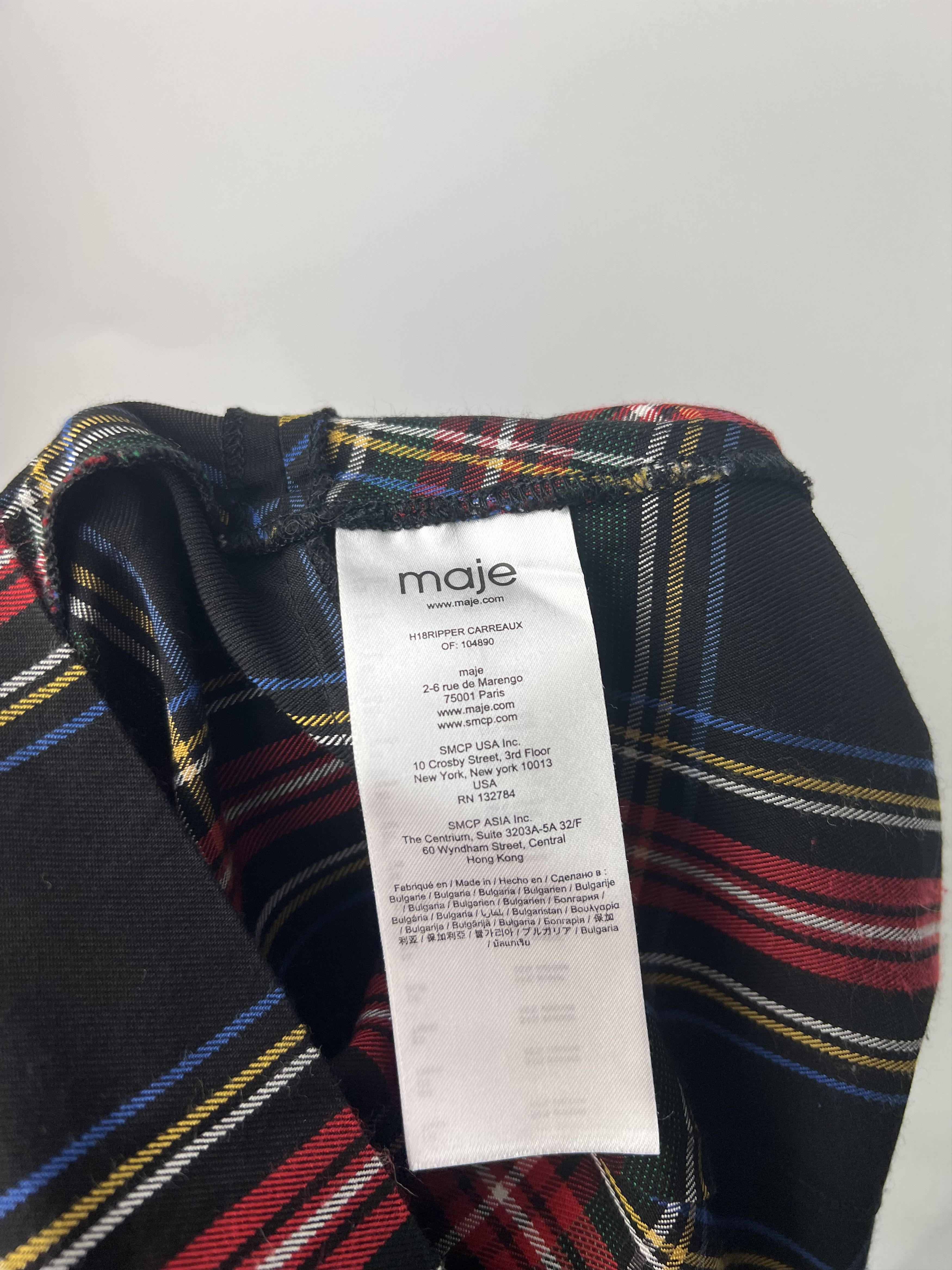Maje Maje Check Long Sleeve Short Dress Size 1 Size S / US 4 / IT 40 - 8 Thumbnail