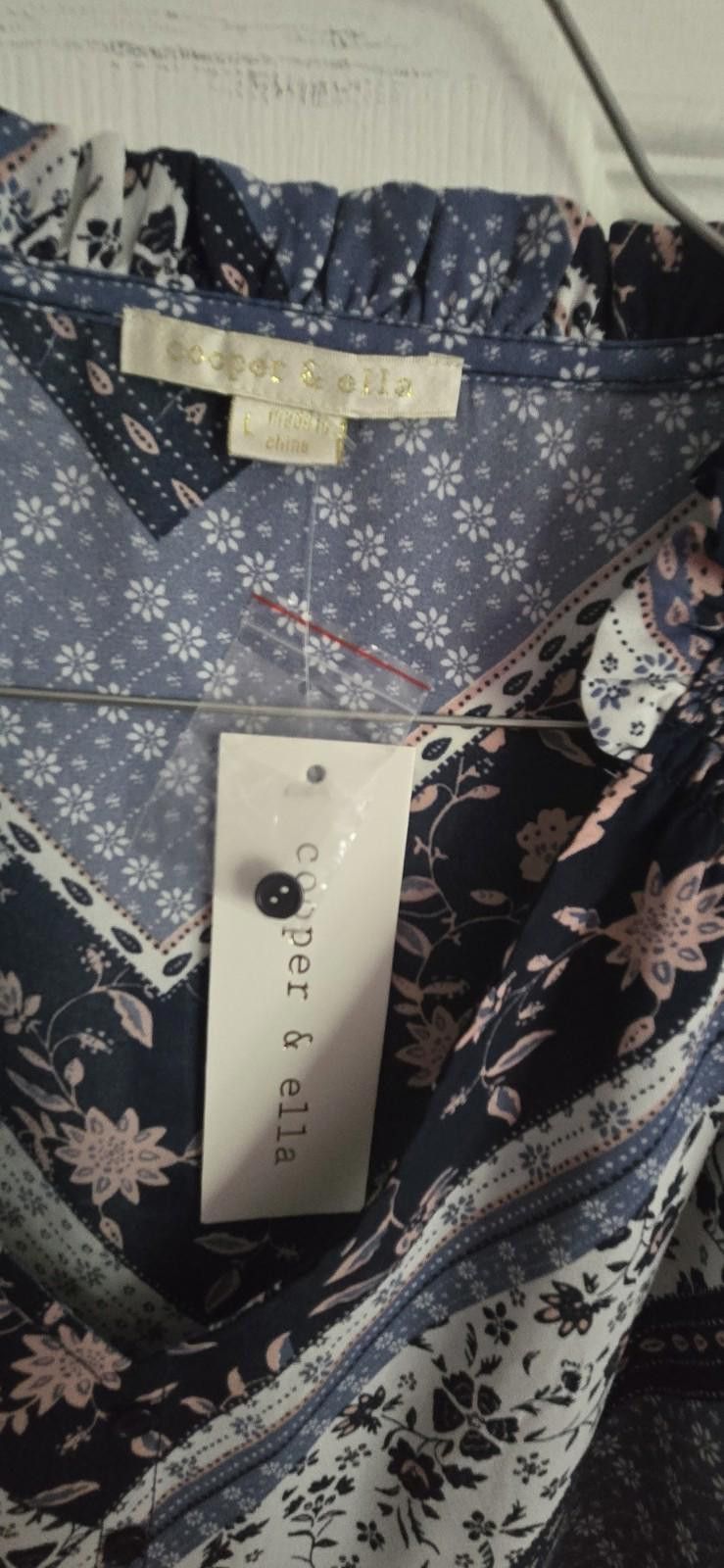 Other Copper & Ella Womens Large L Blouse Top Shirt Blue Floral Ne Size L / US 10 / IT 46 - 9 Thumbnail