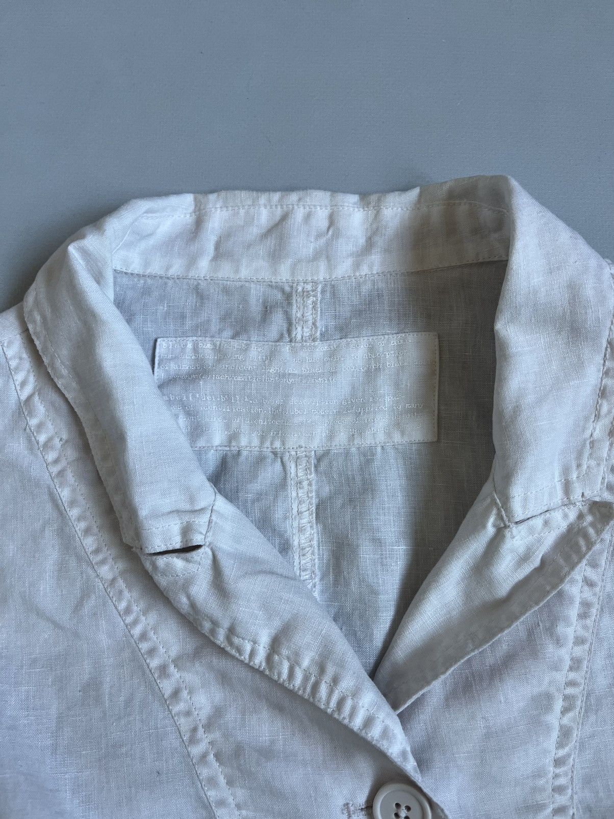 Black Label × Rundholz RUNDHOLZ Black Label Women White Linen Faded Pocket Blazer Size M / US 6-8 / IT 42-44 - 2 Thumbnail