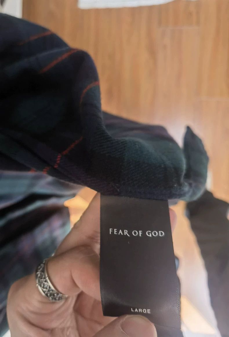 Fear of God Fear of God Season 5 green check denim collar Size US L / EU 52-54 / 3 - 4 Thumbnail