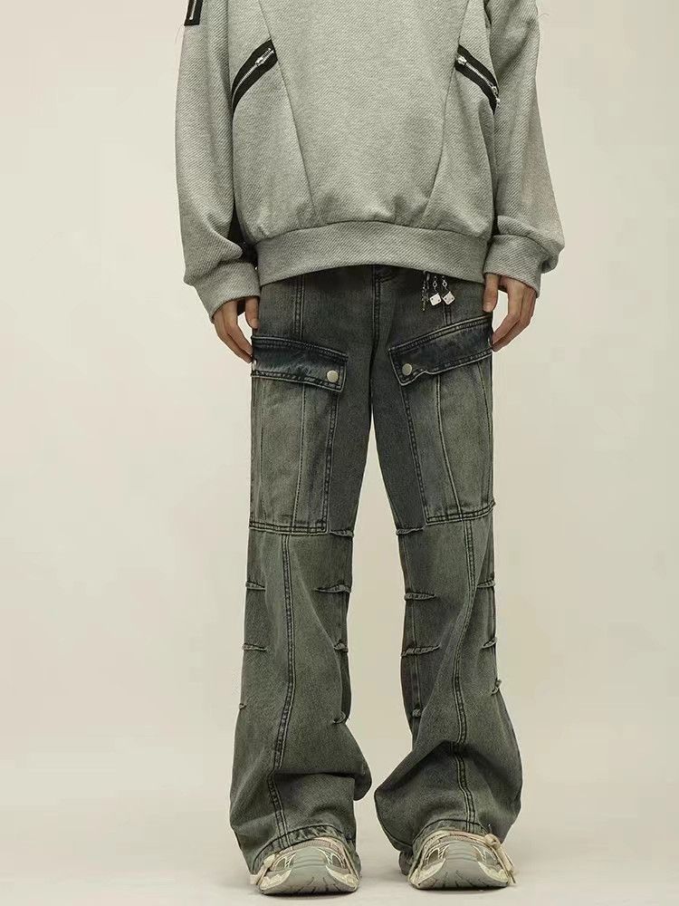Japanese Brand × Jean Street hip hop washed baggy jeans Size US 32 / EU 48 - 4 Thumbnail