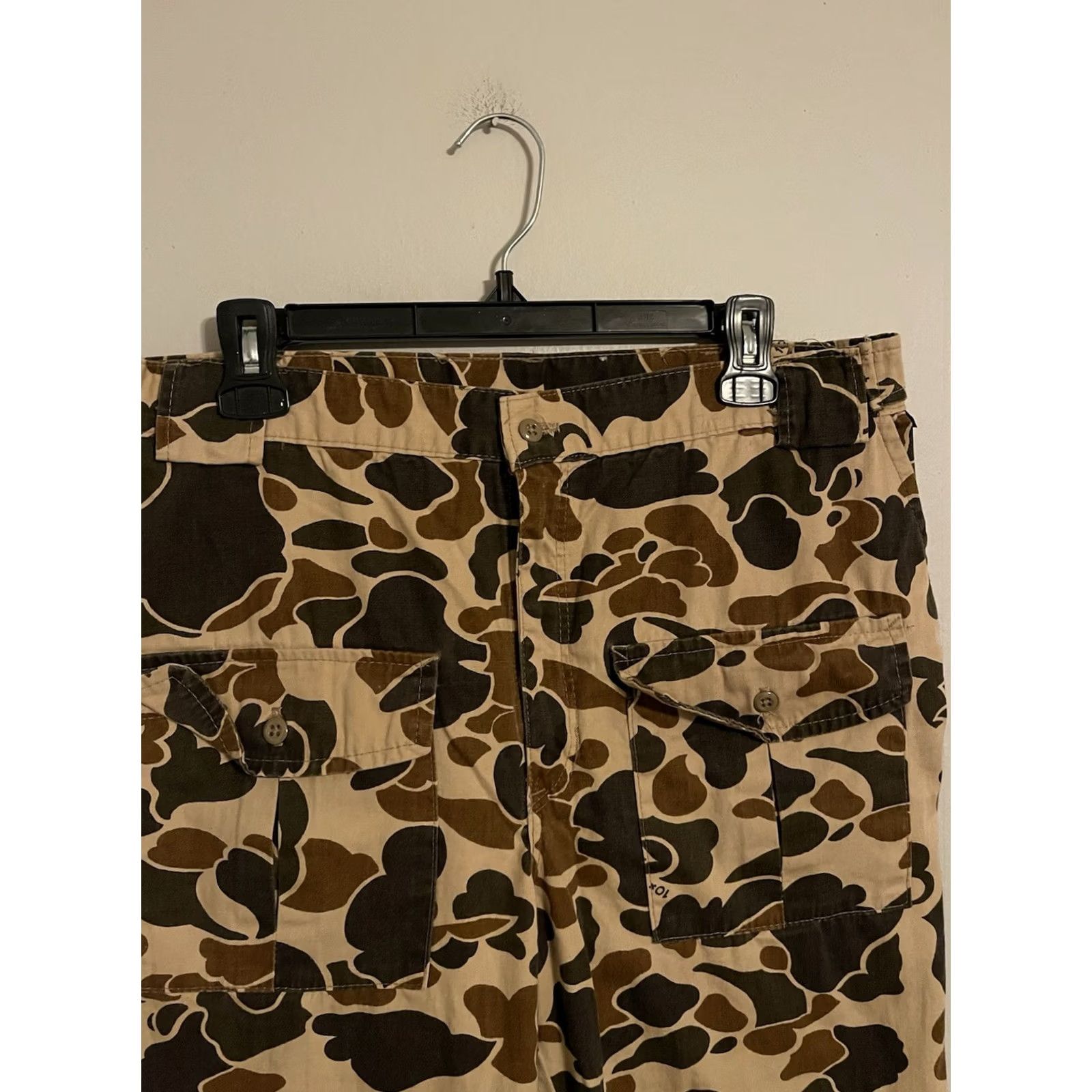 Vintage VINTAGE 10X Tan Duck Camo Hunting Outdoor Made USA Cargo Pants Men's Large Reg Size US 33 - 2 Thumbnail