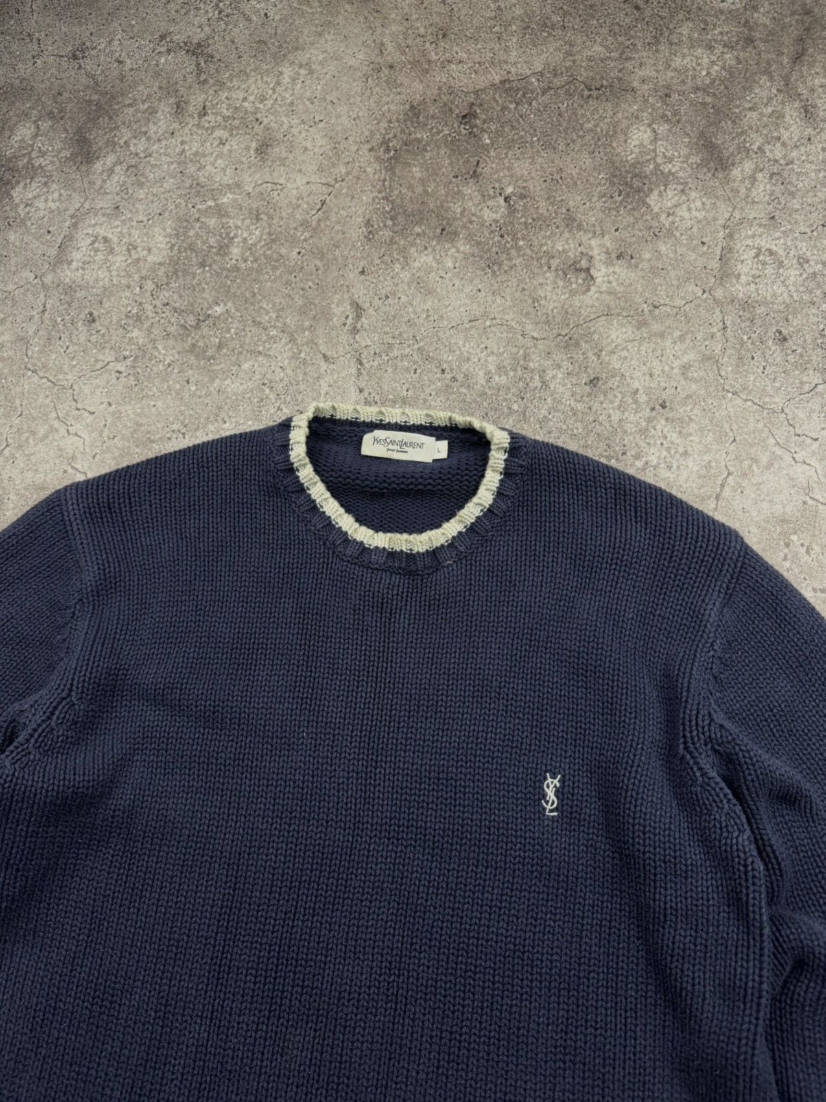 Yves Saint Laurent YSL Vintage YvesSaintLaurent knitted sweater crewneck Size US L / EU 52-54 / 3 - 2 Thumbnail