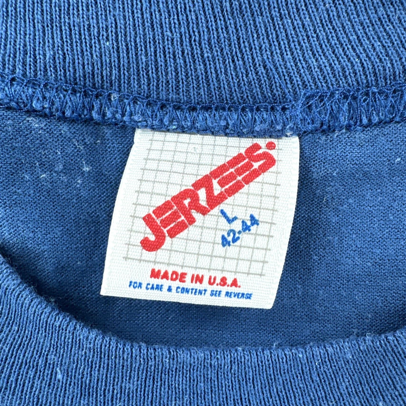 Jerzees VINTAGE Jerzees T-Shirt USA Public Health Service Blue Single Stitch Crew Neck Short Sleeve L Men Size US L / EU 52-54 / 3 - 7 Thumbnail