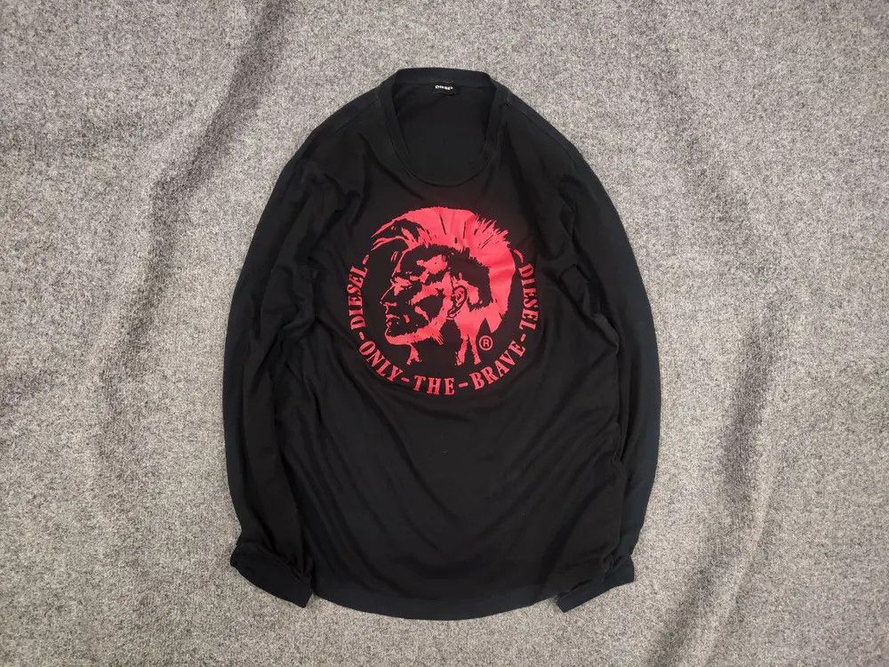Diesel Vintage Diesel y2k style Big Logo Black Light Long sleeve Size US M / EU 48-50 / 2 - 2 Thumbnail