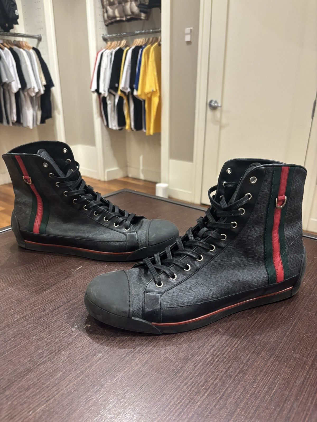 Gucci Signature GG High 'Black Canvas'