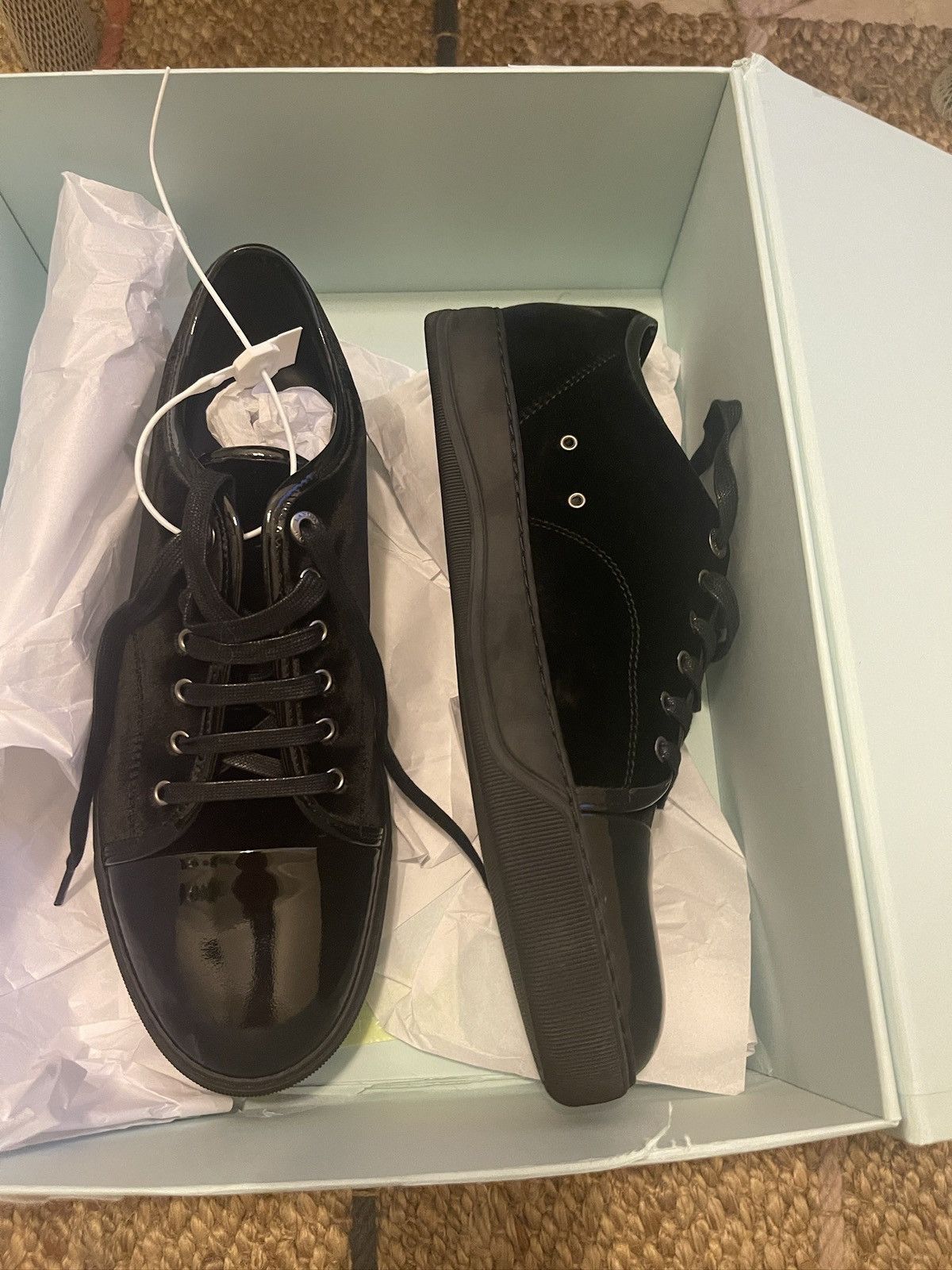 Lanvin Lanvin DBB1 Velvet Panelled Sneakers Size US 11 / EU 44 - 5 Thumbnail