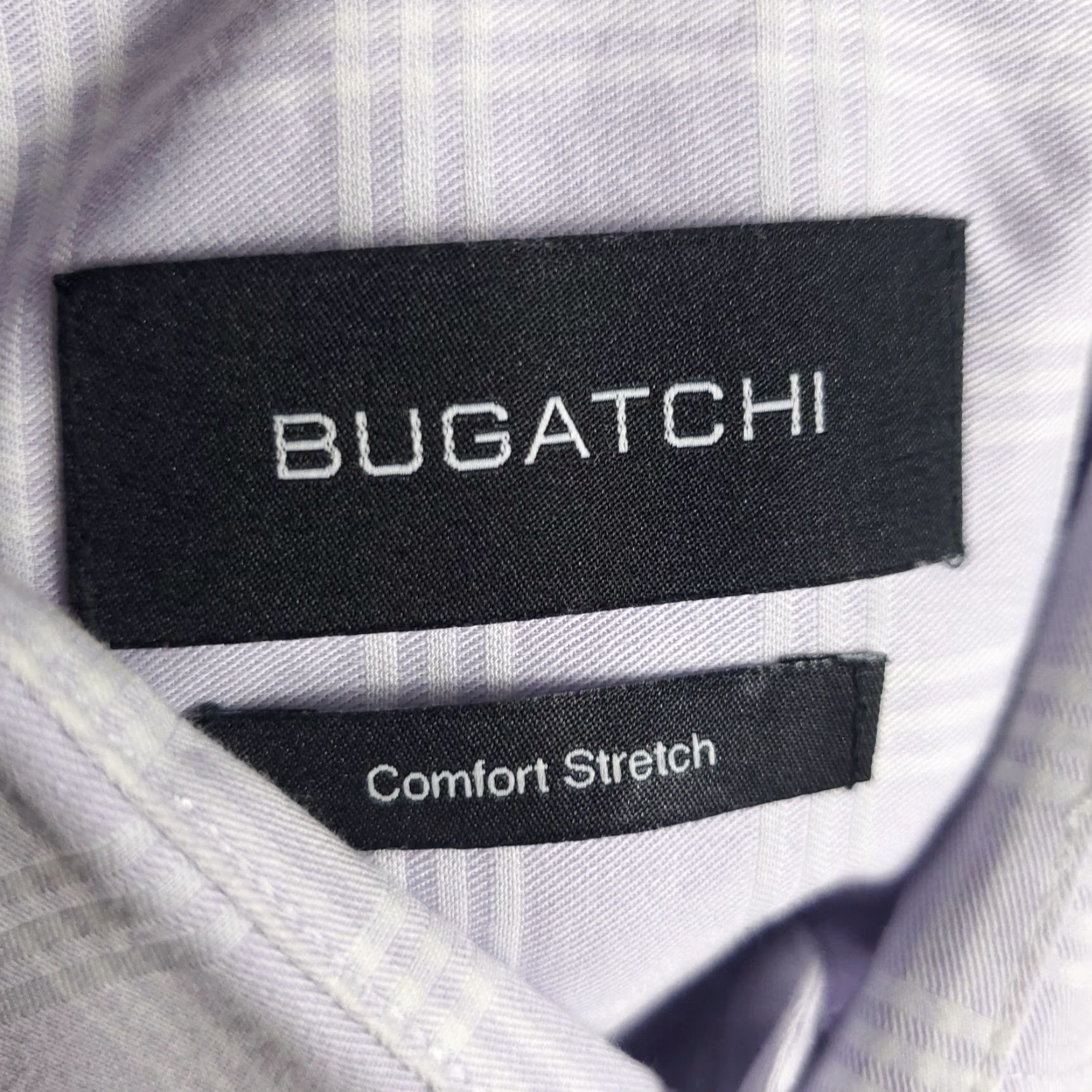 BUGATCHI Bugatchi Uomo Shirt Mens Size 16 Purple Plaid Dress Button Up Long Sleeve Size 42R - 7 Thumbnail