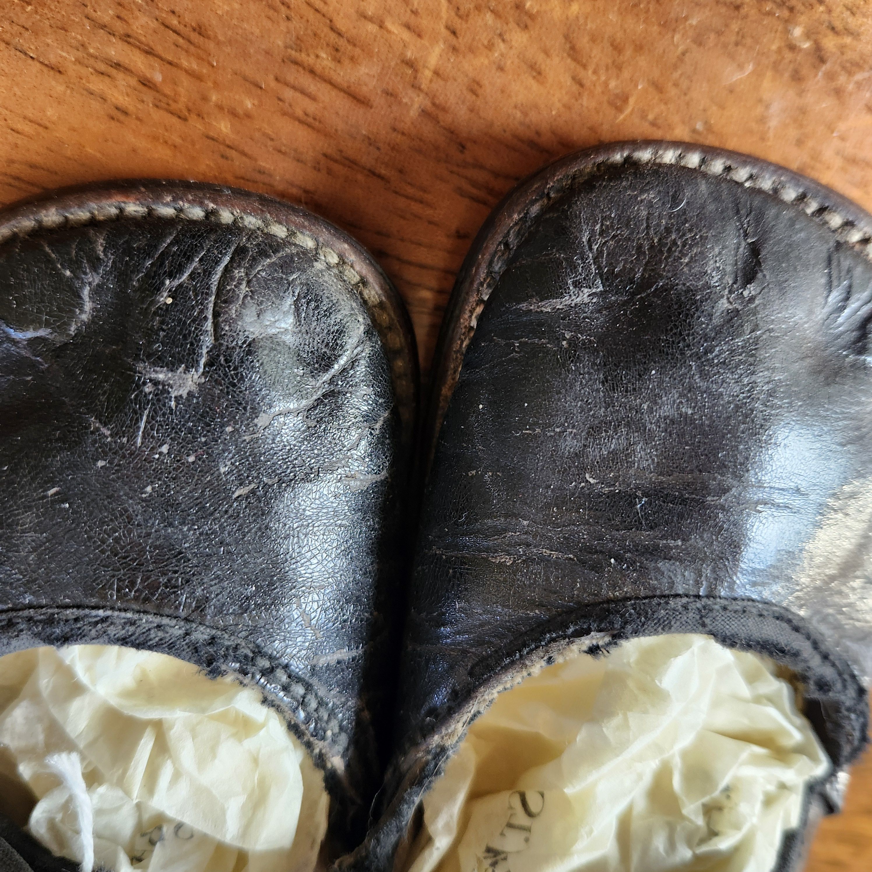 Other Vintage Black Leather Button Baby Shoe Infant Collectible Size ONE SIZE - 6 Thumbnail