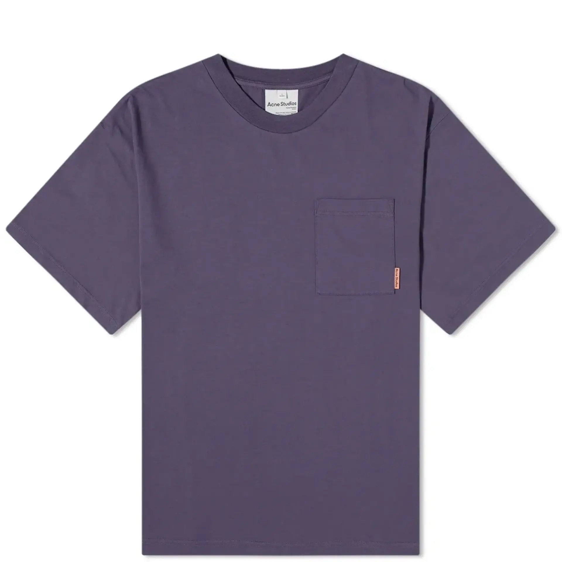 Image of Acne Studios O1Mle0424 Unisex Extor Pocket T-Shirt In Purple, Men's (Size Small)