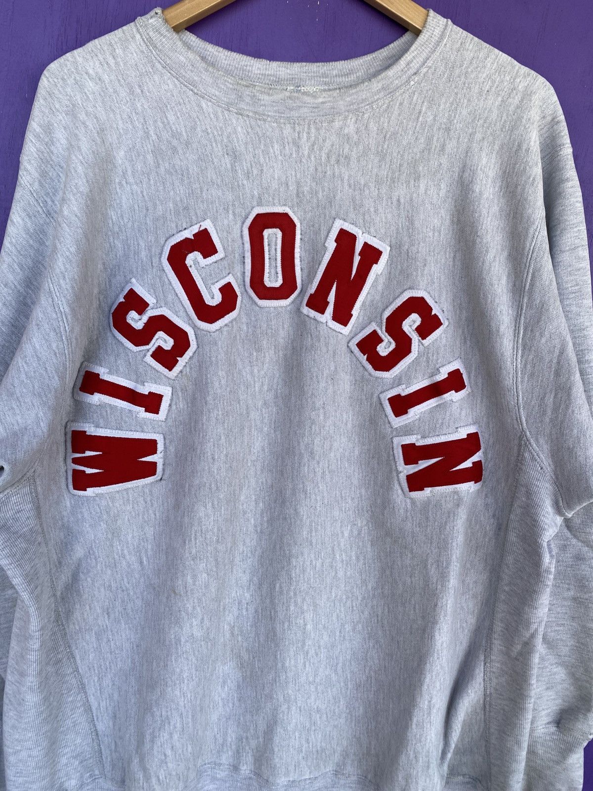 Champion Vintage 90s Wisconsin badgers patches reverse weave Size US XL / EU 56 / 4 - 3 Thumbnail