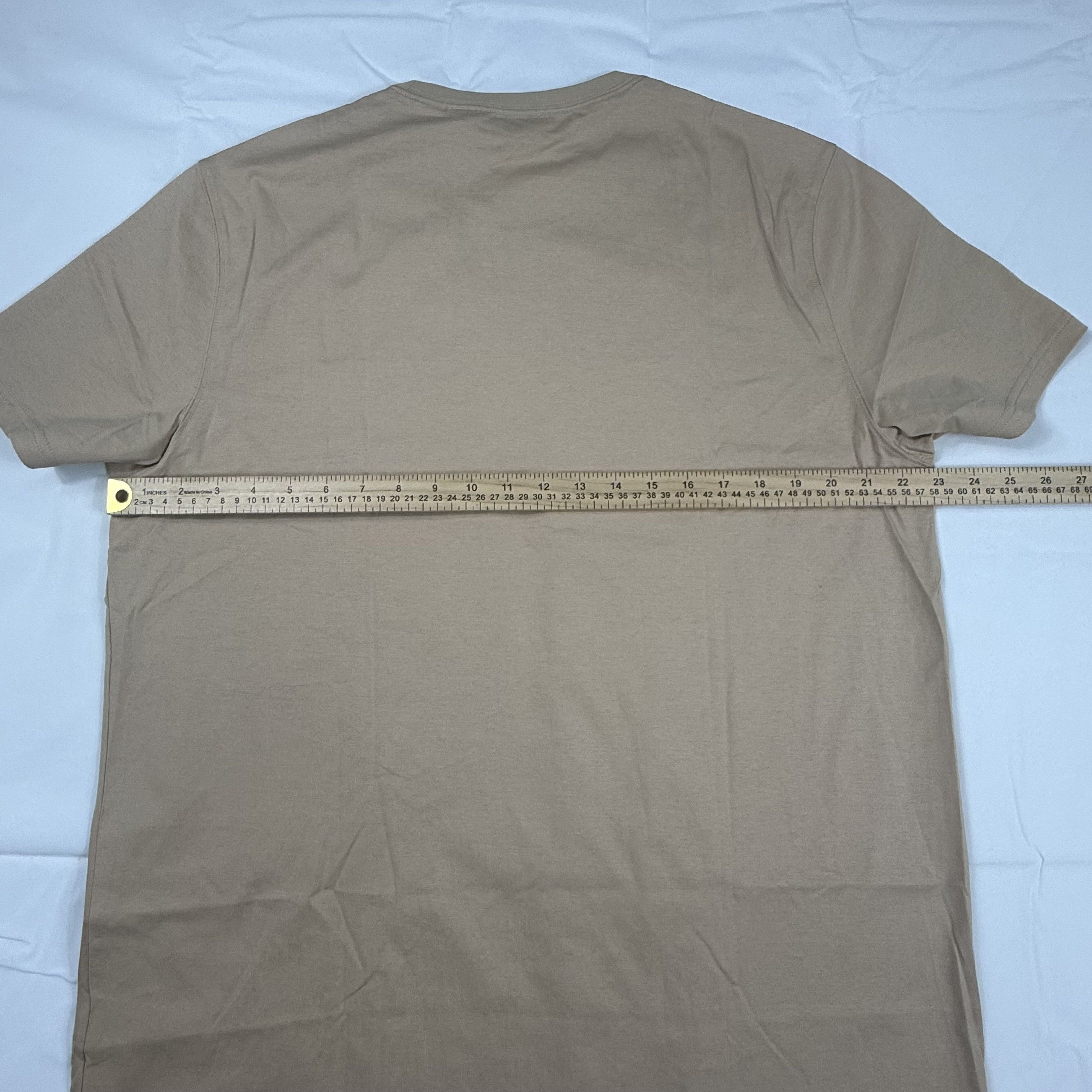 Burberry Burberry Mens Embroidered Logo T-Shirt Tan Beige Cotton XXL Size US XXL / EU 58 / 5 - 9 Thumbnail
