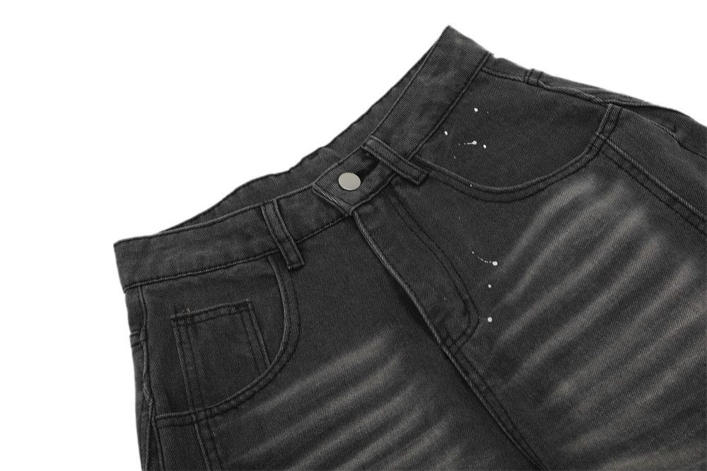Japanese Brand × Jean Men's trendy punk workwear loose ink-splashed scimitar jeans Size US 32 / EU 48 - 3 Thumbnail