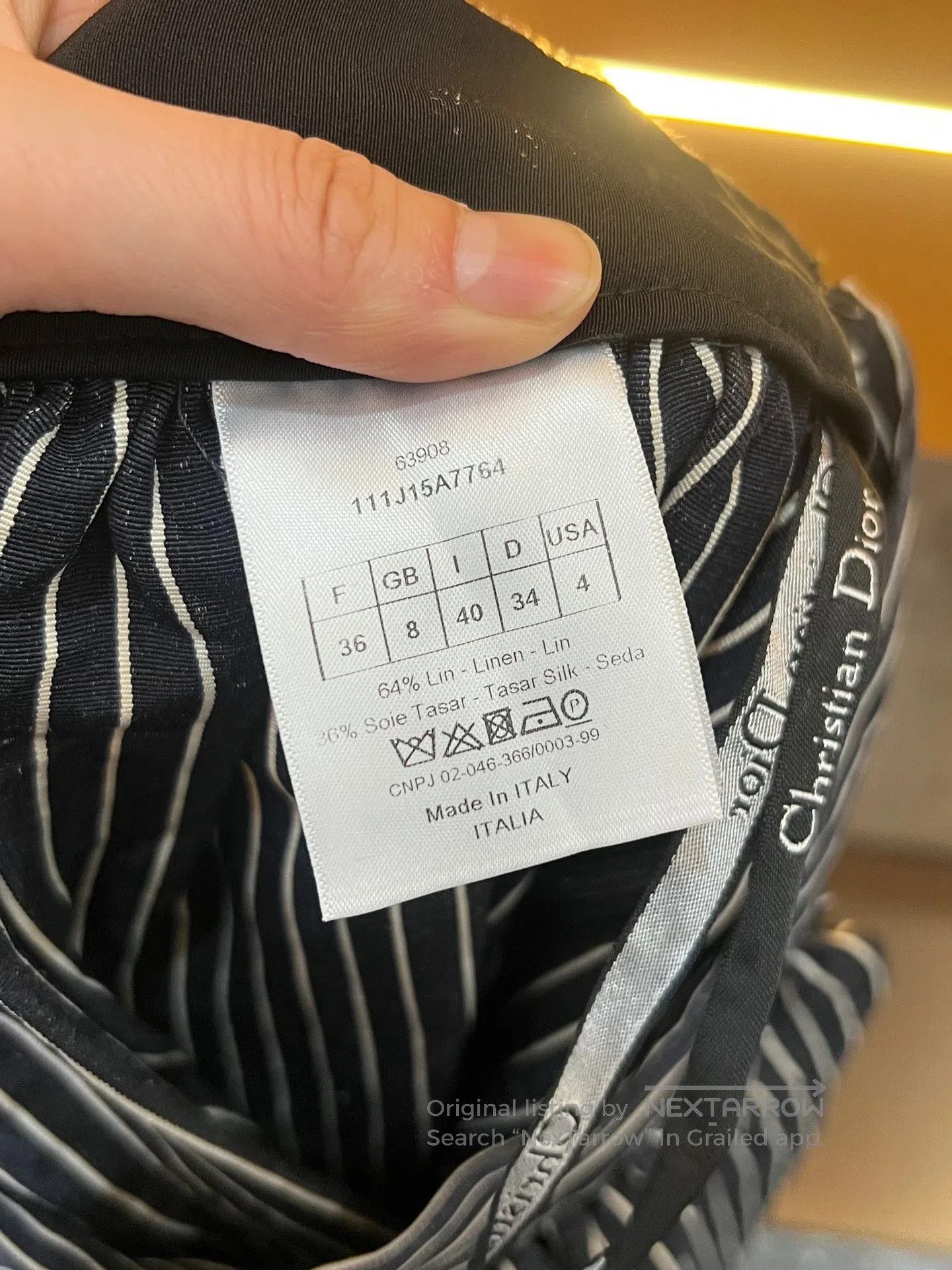 Dior Dior Linen Stripe Skirt| Size XS / US 0-2 / IT 36-38 - 3 Thumbnail