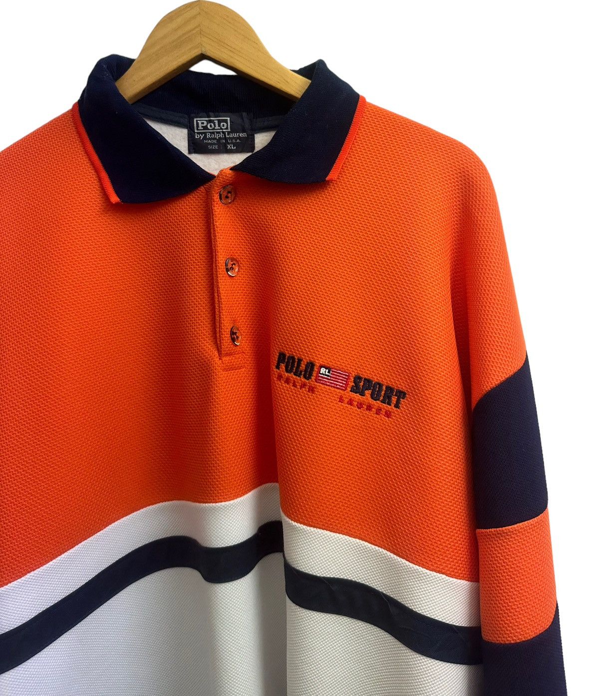 Polo Ralph Lauren × RRL Ralph Lauren × Vintage RARE ‼️ Vintage Polo Sport Ralph Lauren Oversized Jersey Size US XL / EU 56 / 4 - 2 Thumbnail