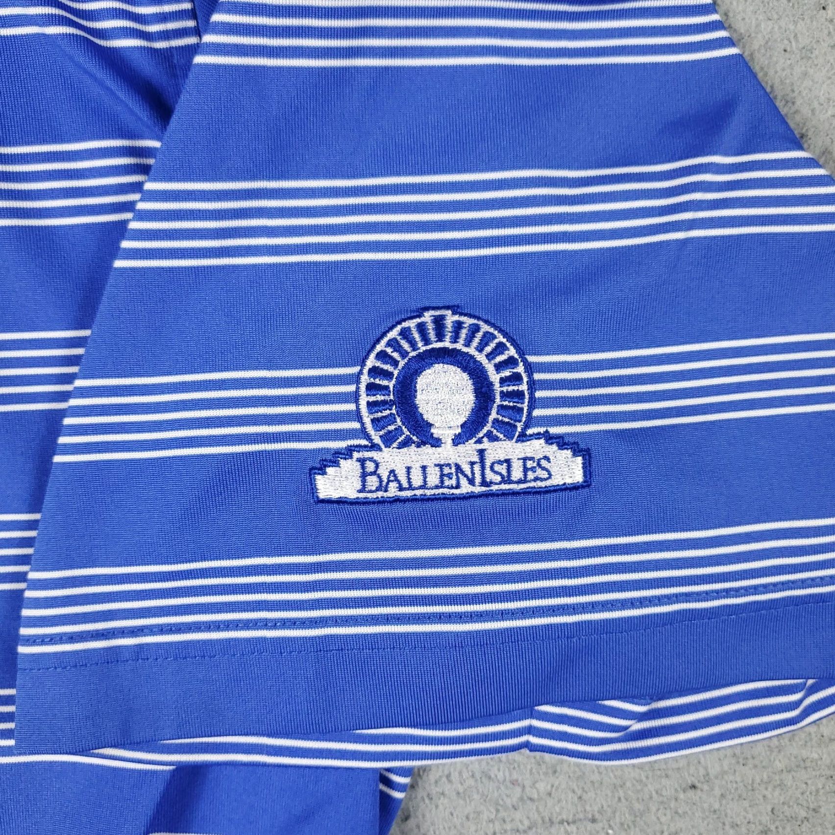 Vintage Donald Ross Polo Shirt Ballen Isles Mens Large Blue Striped Casual Short Sleeve Size US L / EU 52-54 / 3 - 5 Thumbnail