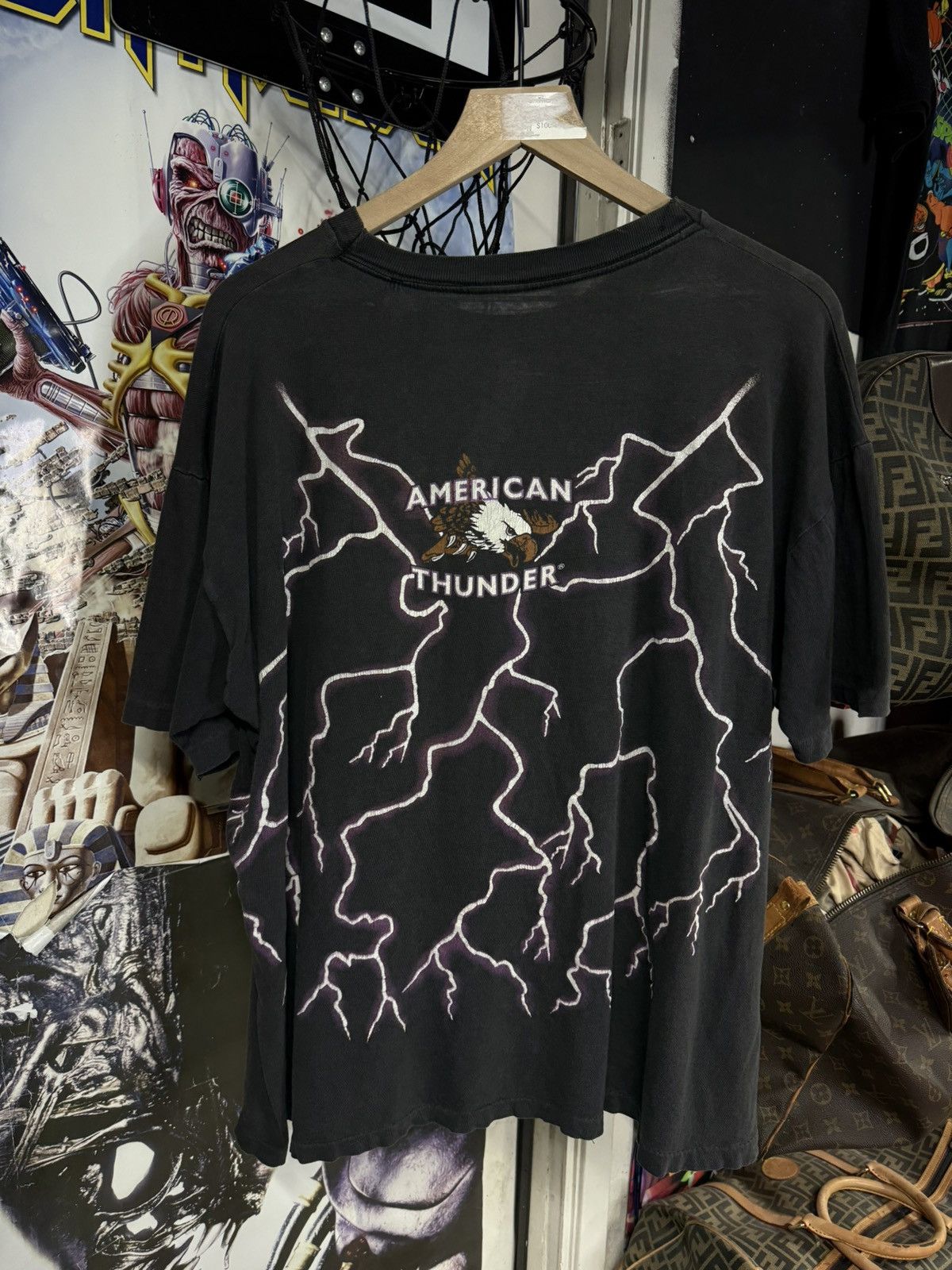 Vintage Vintage 90’s American Thunder Eagles T-Shirt Adult Size Med Size US M / EU 48-50 / 2 - 2 Thumbnail