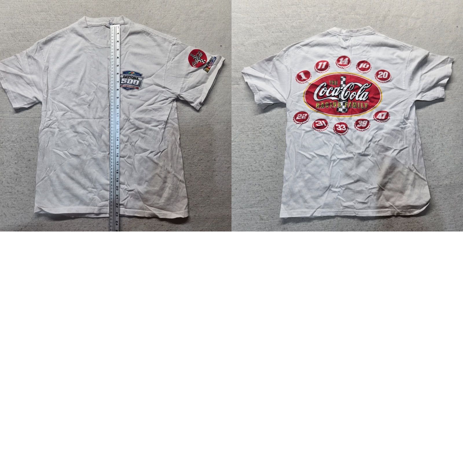 Hanes Hanes White The Coca-Cola Racing Family Crew Necked Shirt Adult M Size US M / EU 48-50 / 2 - 8 Thumbnail
