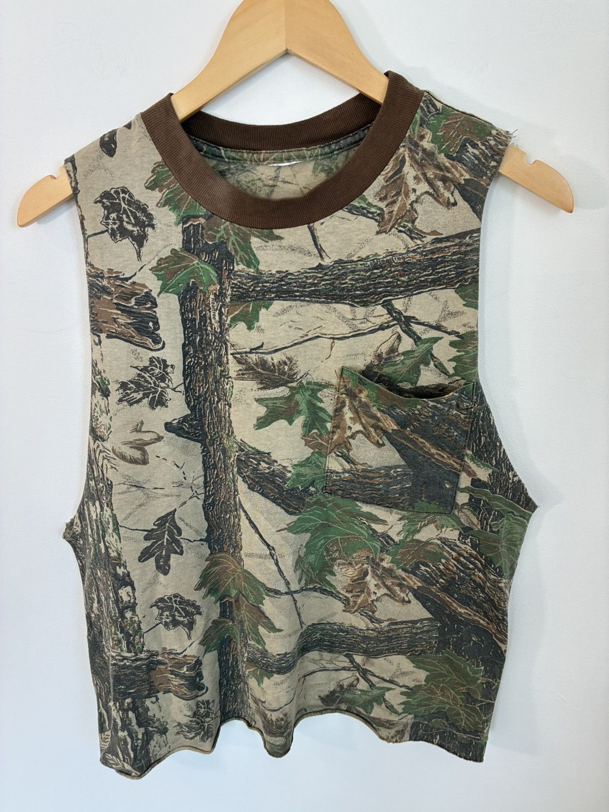 Vintage Vintage Thrashed Camo Single Stitch Cut Off Tee Size US L / EU 52-54 / 3 - 3 Thumbnail