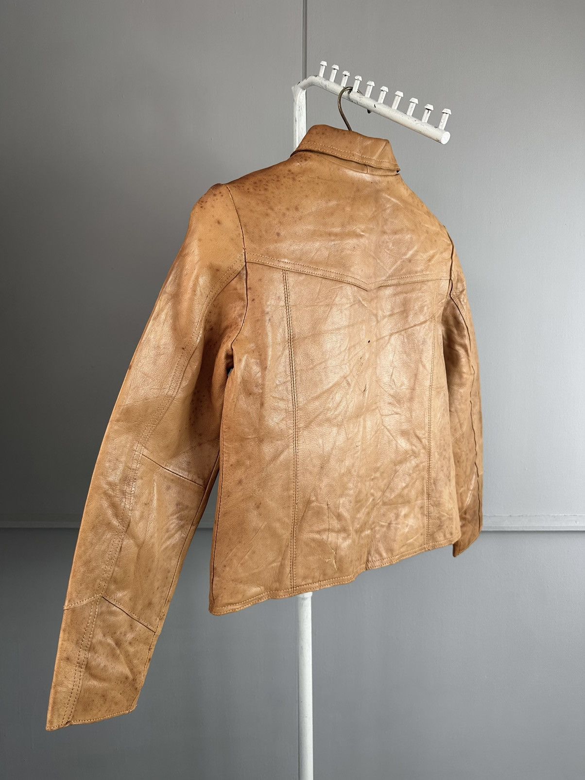 Leather 01 Fall Vintage Gap Leather Jacket Size XS / US 0-2 / IT 36-38 - 3 Thumbnail