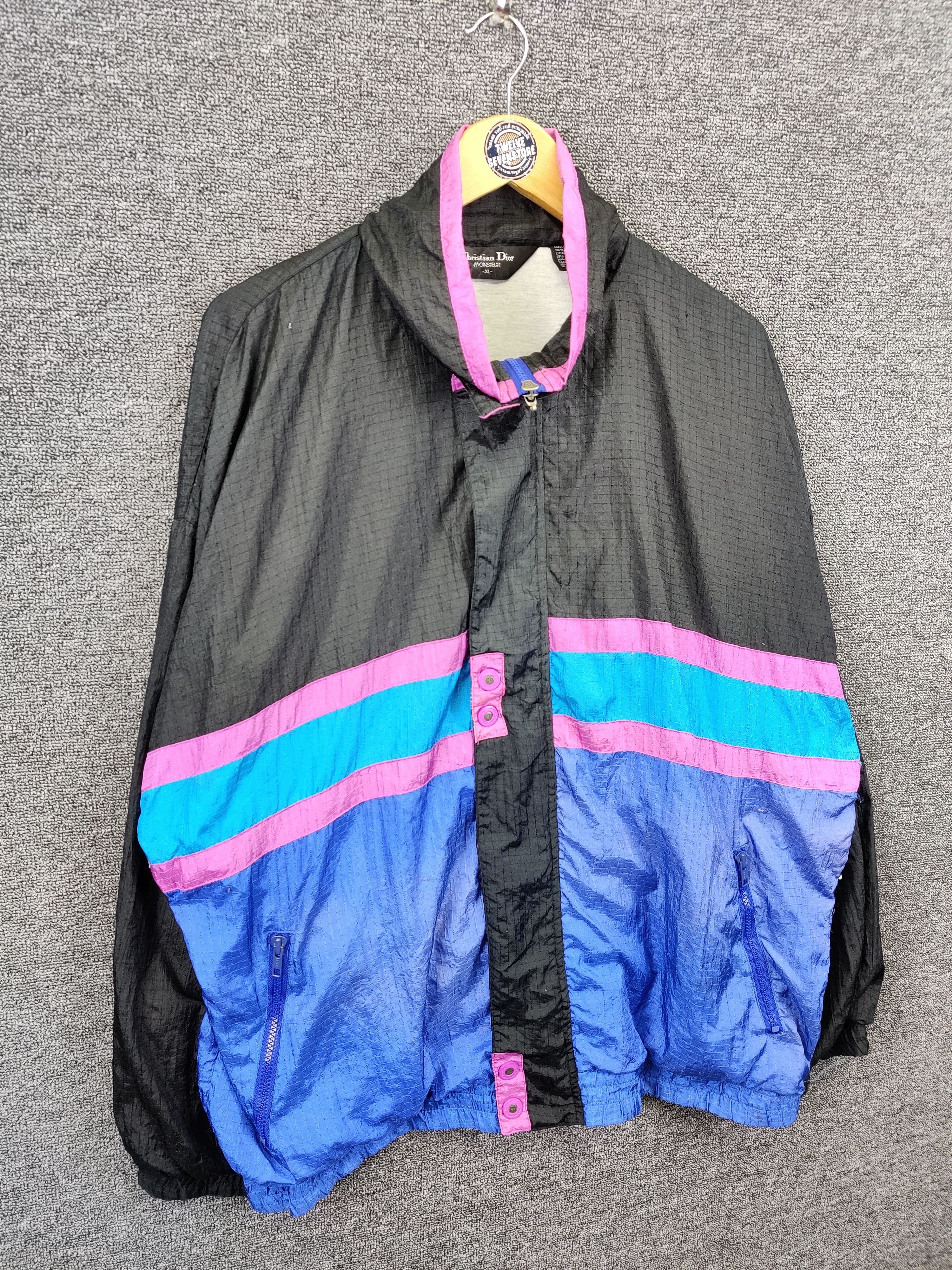Christian Dior Monsieur Vintage 90s Christian Dior Monsieur Windbreaker Nylon Jacket Size US XL / EU 56 / 4 - 7 Thumbnail