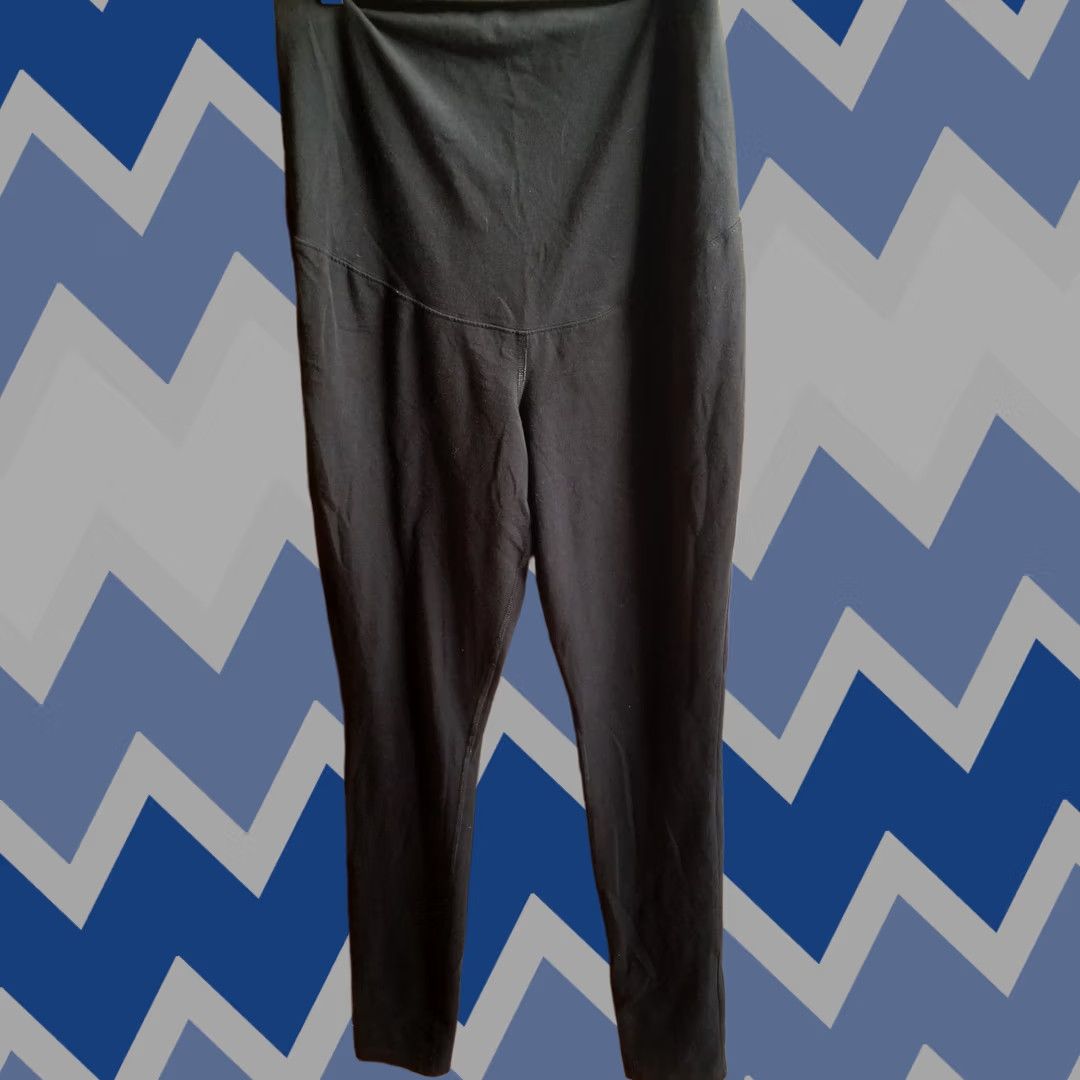 Vintage Maternity Inset Panel Ponte Pants Black M Ingrid & Isabel Stretch Size 32" / US 10 / IT 46 - 1 Thumbnail
