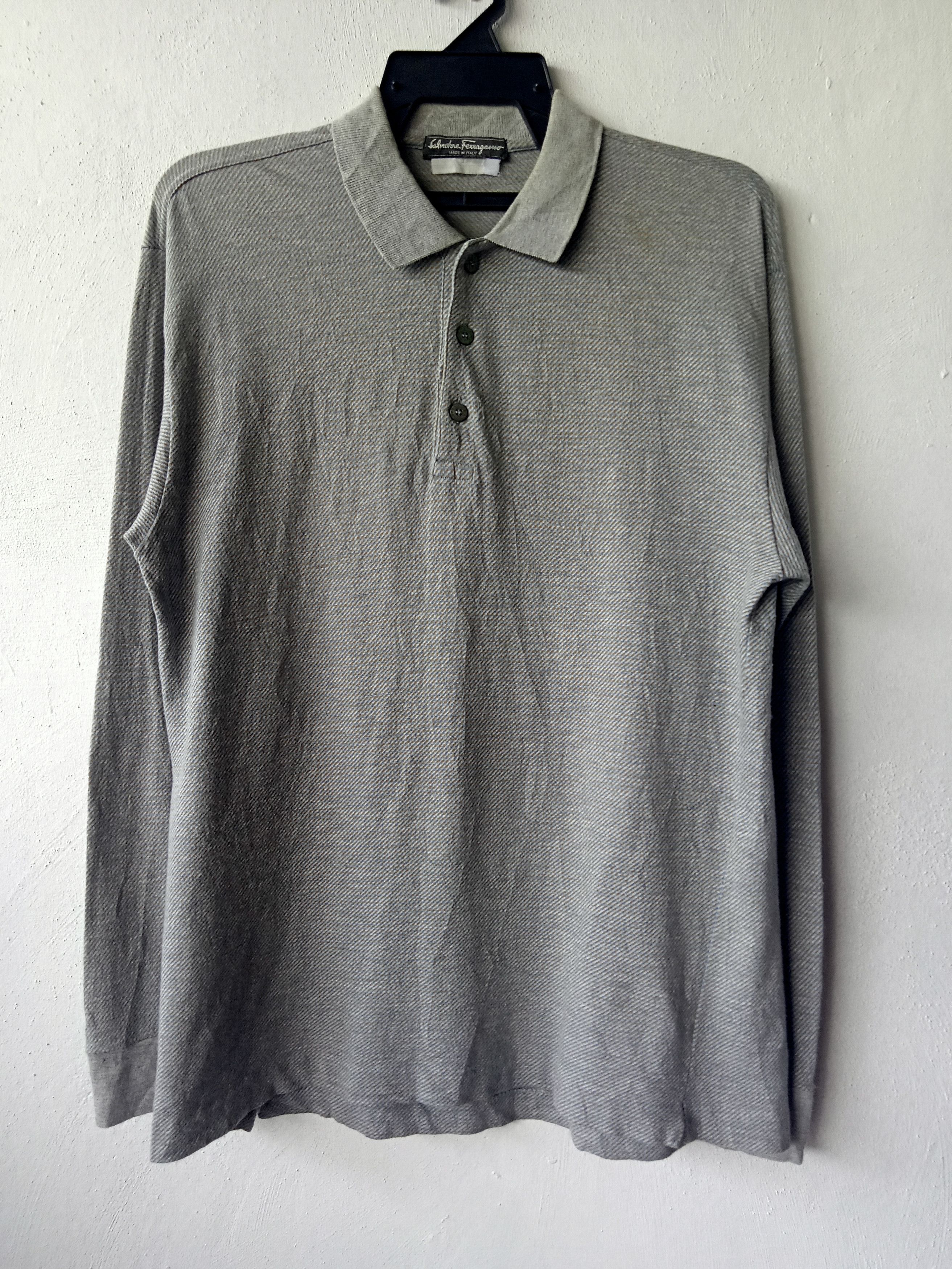 Salvatore Ferragamo Vintage Salvatore Ferragamo Long Sleeve Polos Size US M / EU 48-50 / 2 - 1 Thumbnail