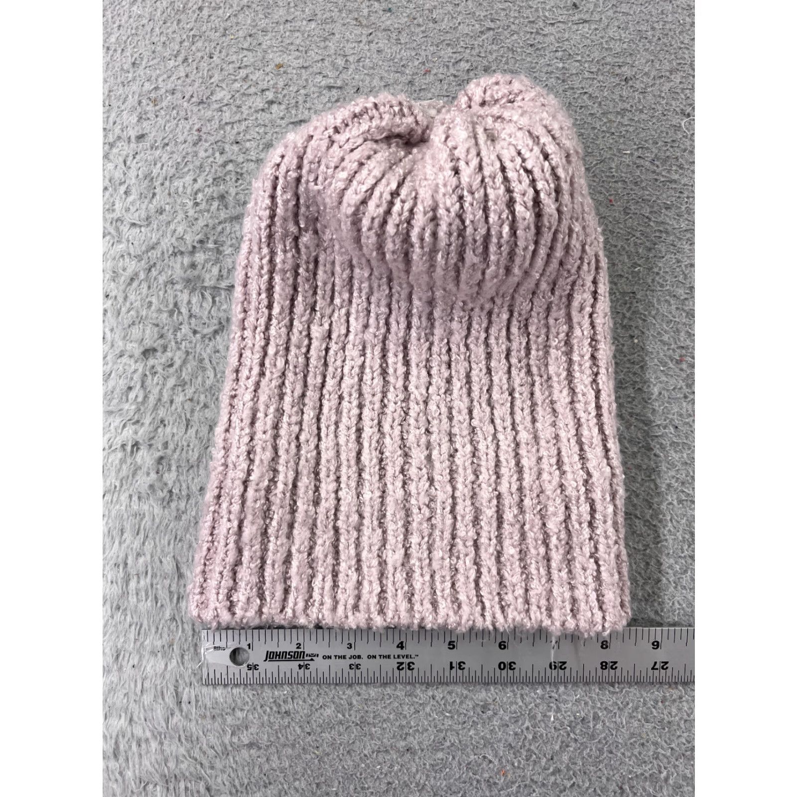 Vintage Aéropostale Beanie Hat Womens One Size Pink Knit Acrylic Faux Fur Pom Size ONE SIZE - 5 Thumbnail