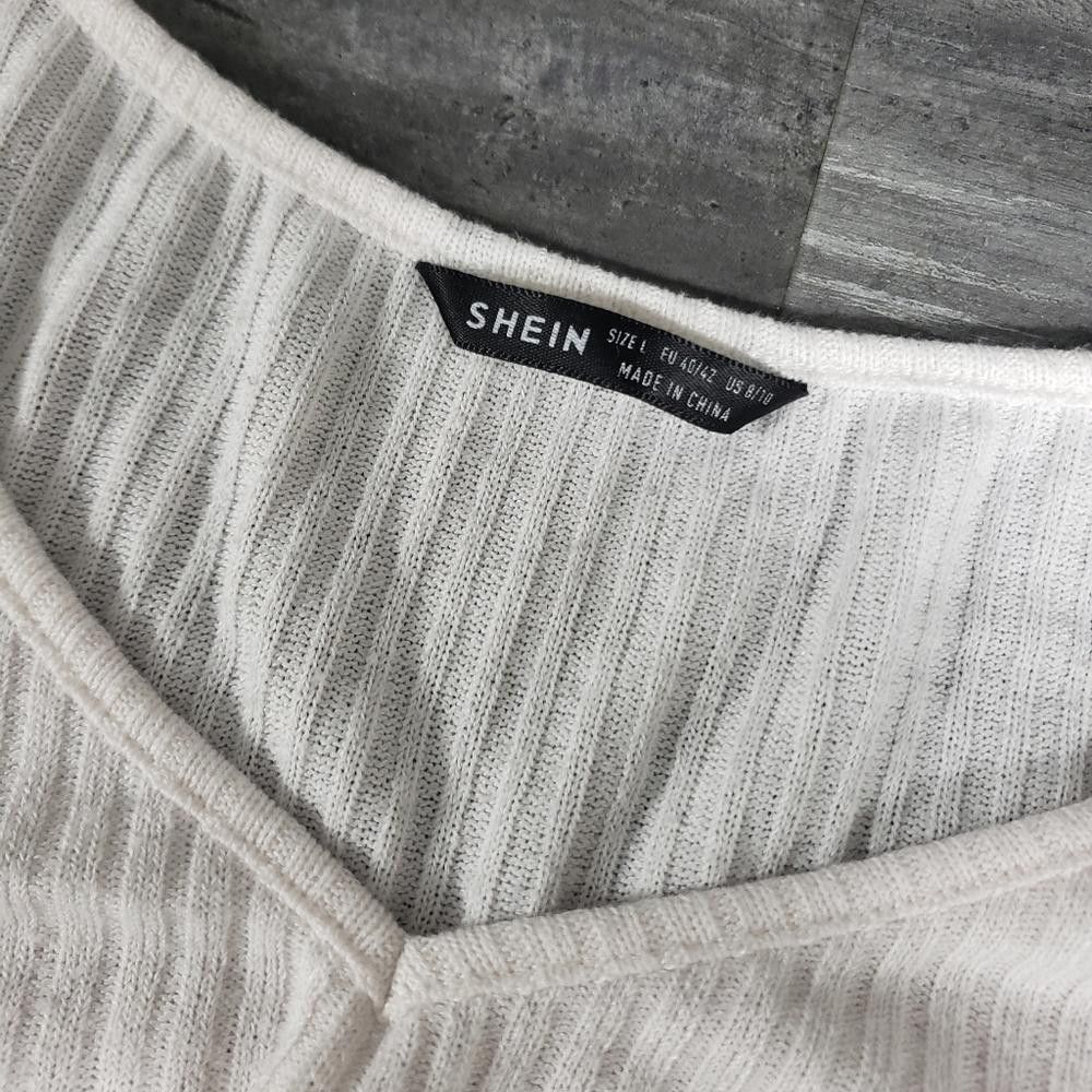 Shein White Trim Detailed SHEIN Long Sleeve Size L / US 10 / IT 46 - 3 Thumbnail