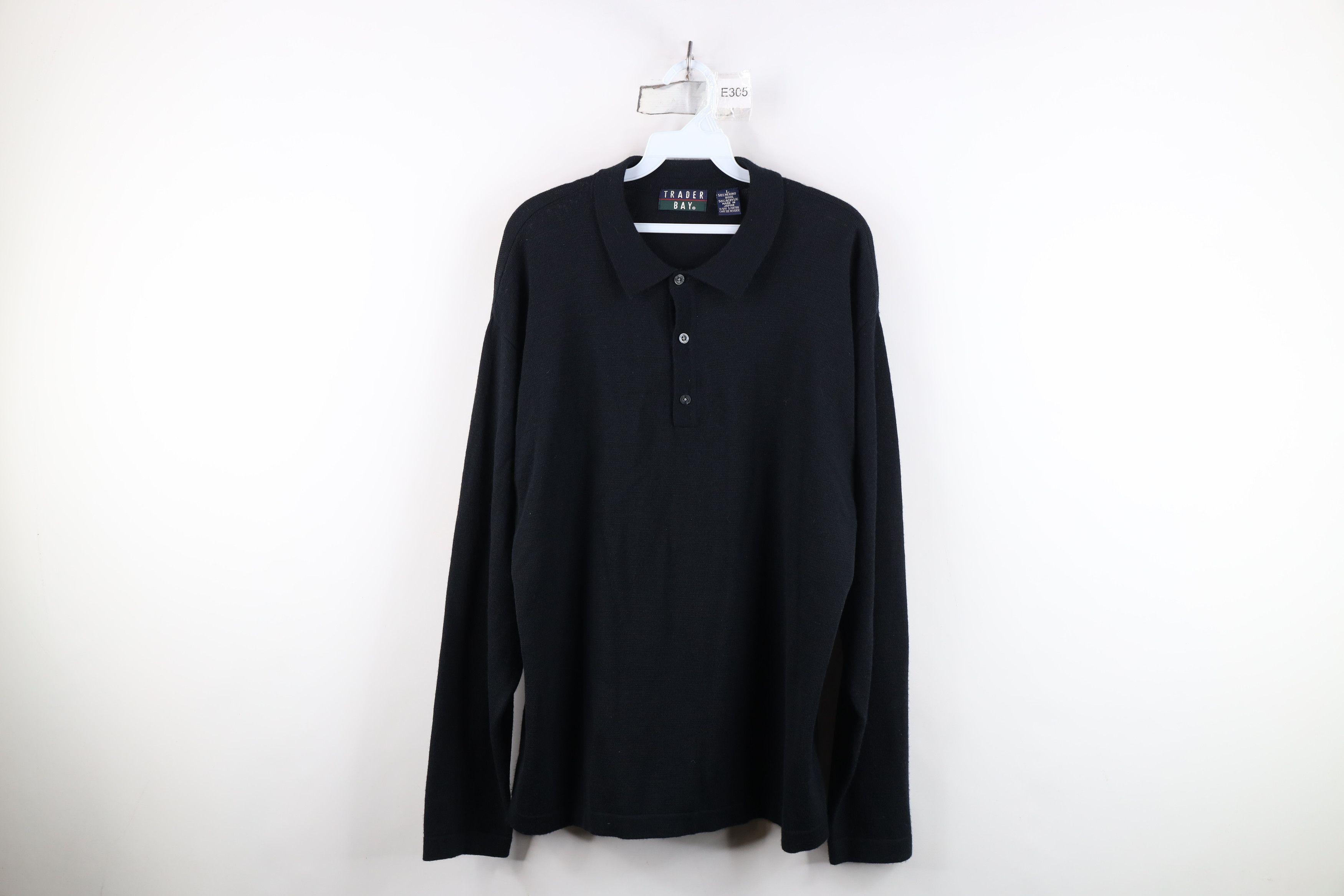 Vintage Vintage 90s Streetwear Merino Wool Collared Polo Sweater Size US L / EU 52-54 / 3 - 1 Thumbnail