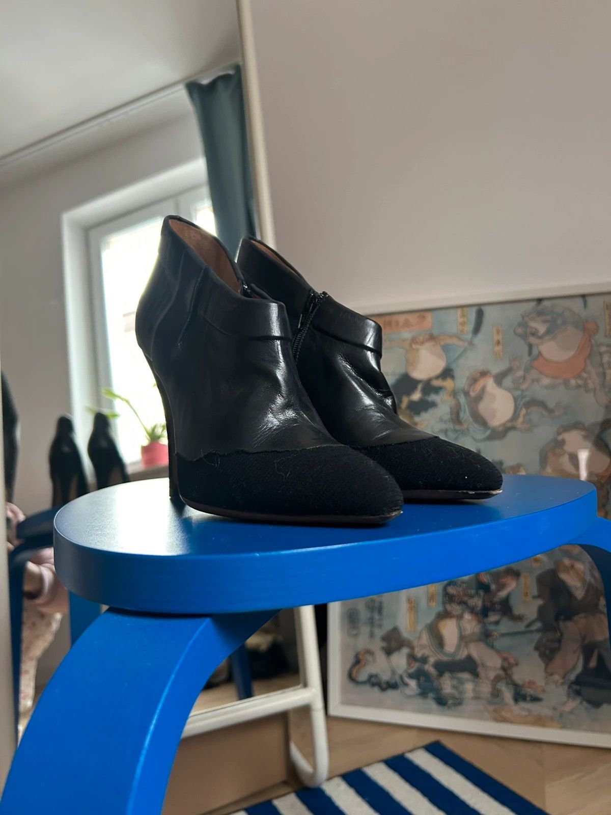 Maison Margiela Maison Margiela Leather Suede Heels Size US 7 / IT 37 - 4 Thumbnail