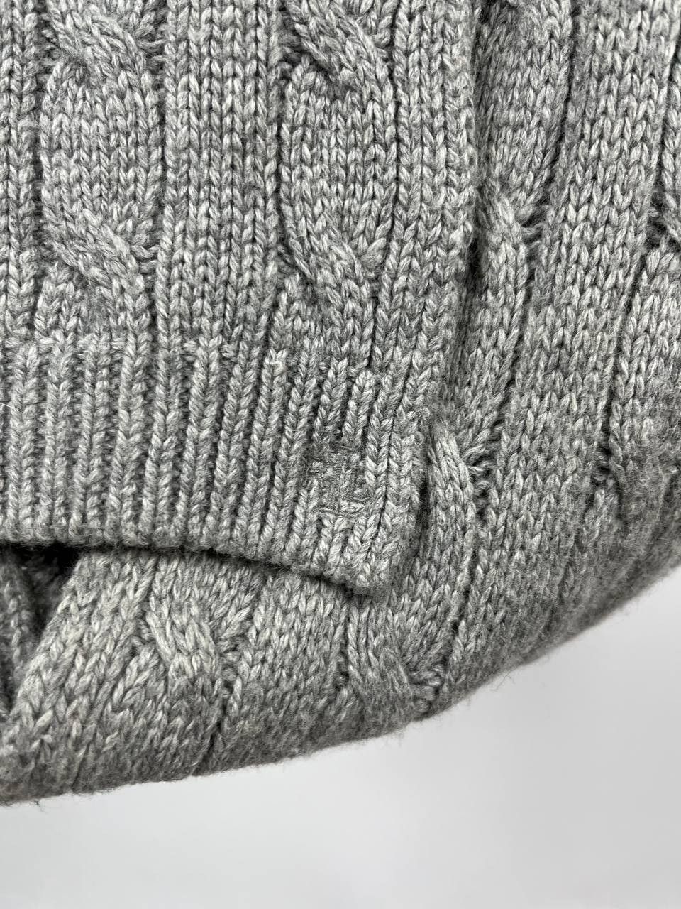 Polo Ralph Lauren Polo Ralph Lauren Grey Cable Knit Skarf Size ONE SIZE - 3 Thumbnail