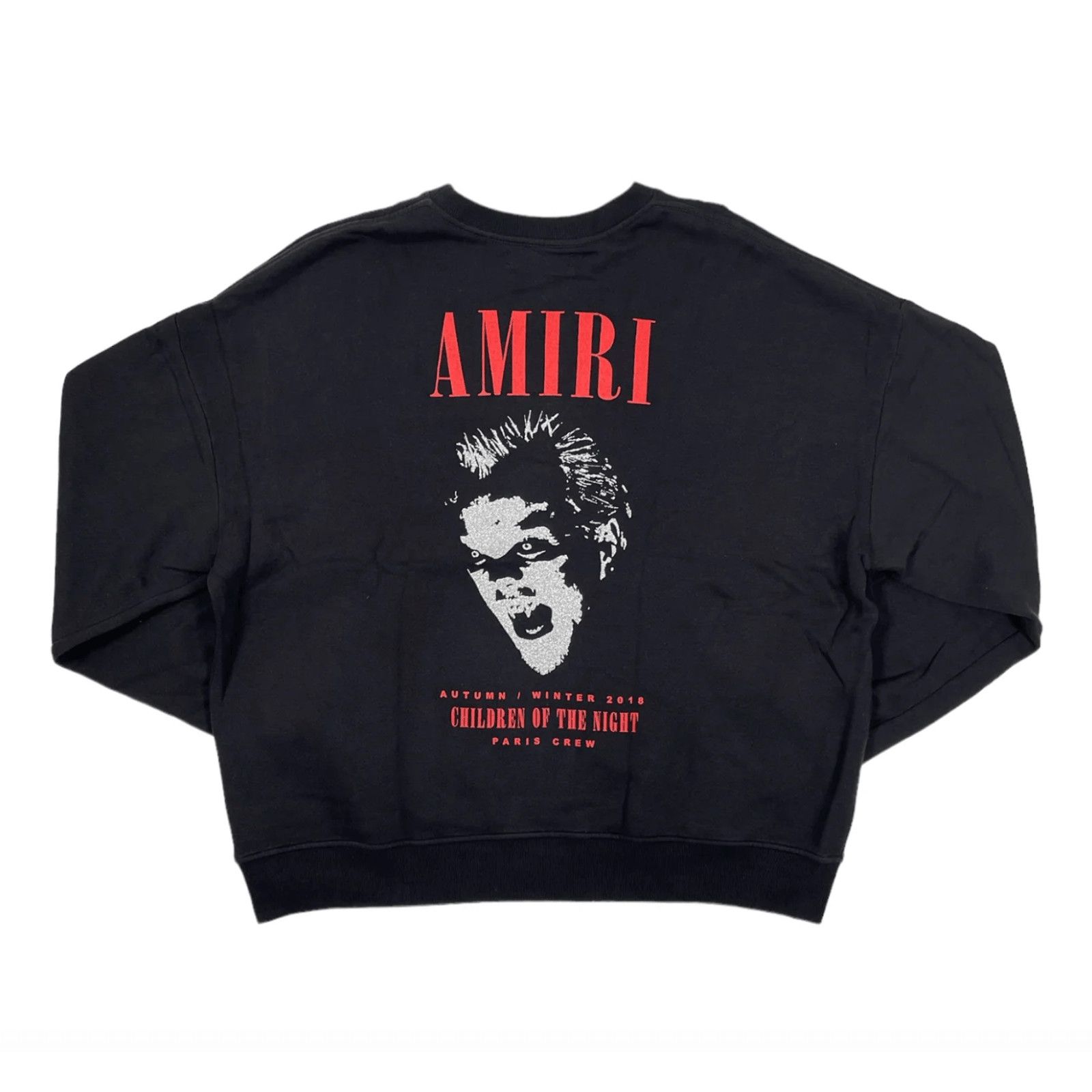 image of Amiri Lost Boys Crewneck Sweatshirt Black, Men's (Size XL)