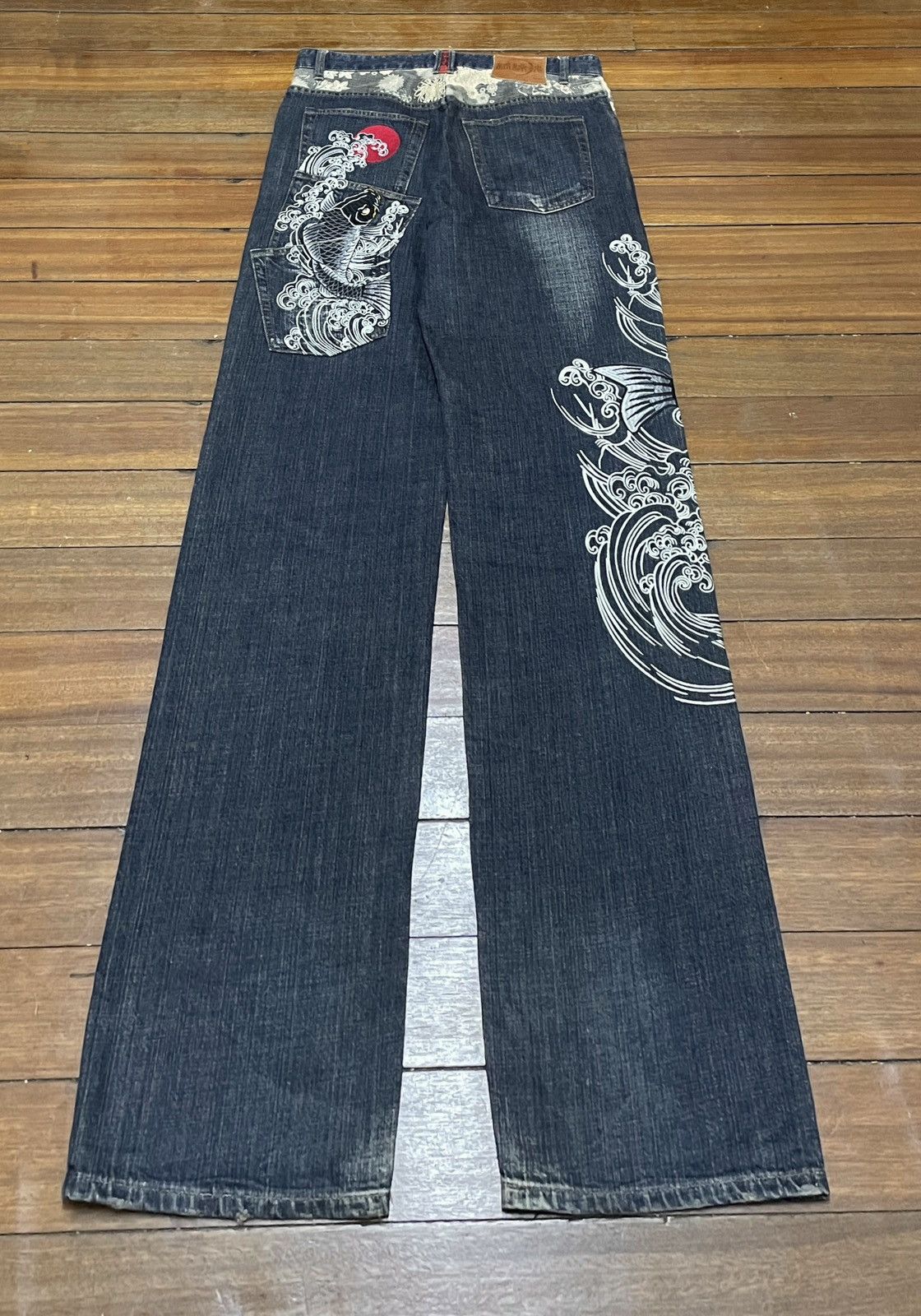 Very Rare Vintage Karakuri Sukajan Multi Pocket Jeans 1990s