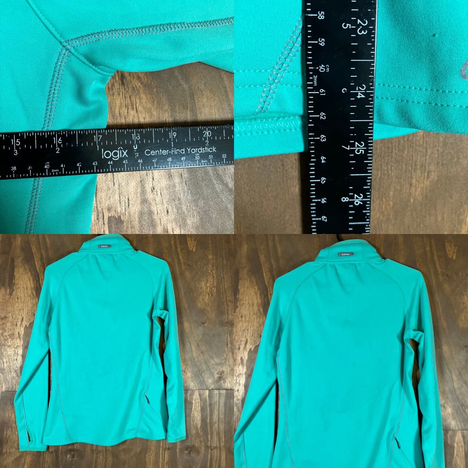 Vintage Cabela's Womens Sweater Teal 1/4 Zip Long Sleeve Fleece Thumb Holes Stretch S Size S / US 4 / IT 40 - 8 Thumbnail