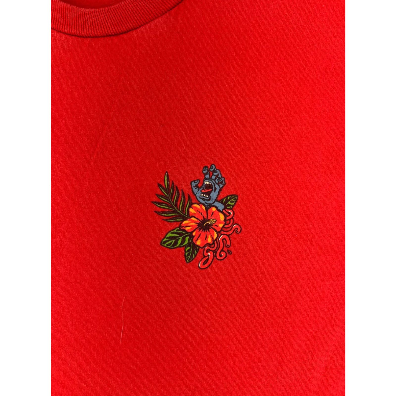 Vintage VINTAGE Santa Cruz Shirt Men Large Red Floral Hawaiian Short Sleeve Crew Neck Size US L / EU 52-54 / 3 - 6 Thumbnail