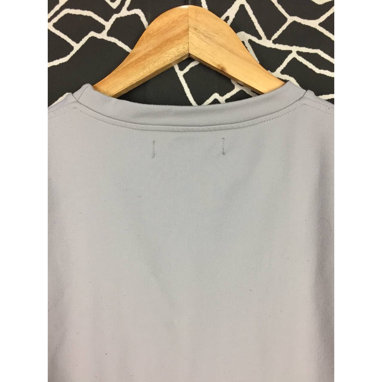 Japanese Brand ETHOSENS Geometric Pattern Cut And Sew Nylon Tee Size US M / EU 48-50 / 2 - 7 Thumbnail
