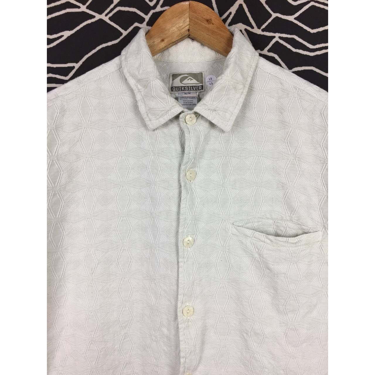 Quiksilver Quiksilver Minimal Embossed Patterned Button Up Shirt Size US M / EU 48-50 / 2 - 3 Thumbnail