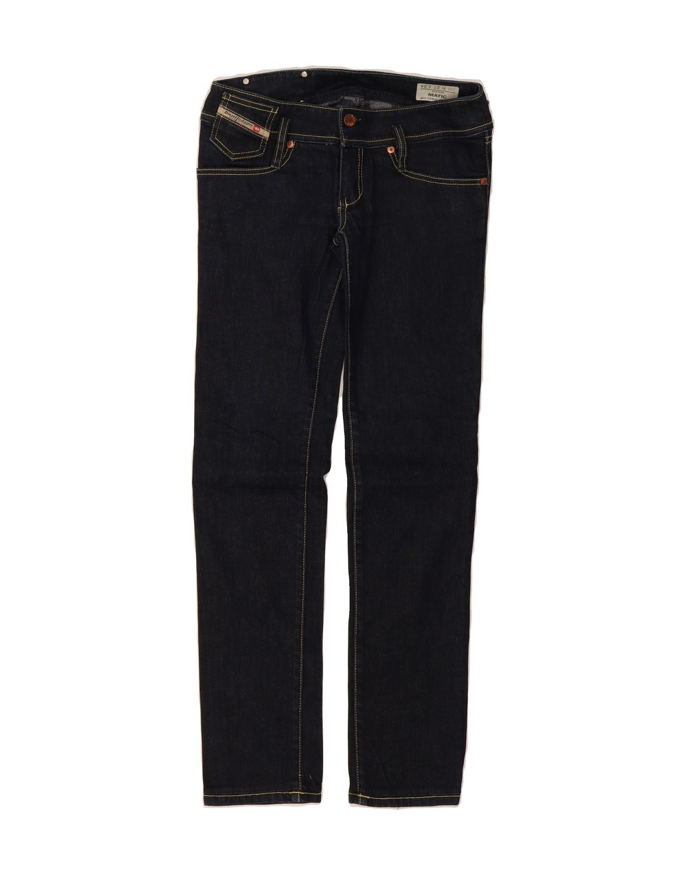Diesel Womens Matic Slim Jeans W27 L30 Navy Blue Cotton Size 42" / US 20 - 1 Thumbnail