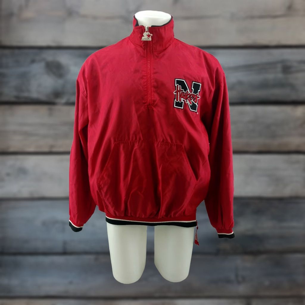 Starter Huskers Starter Windbreaker Jacket Large Red Men Travel Pullover Jacket Nebraska University of Nebraska Lincoln Windbreaker Size US L / EU 52-54 / 3 - 1 Thumbnail