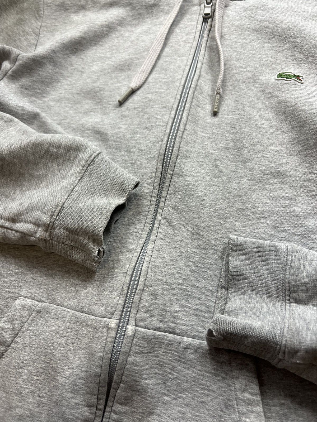 Lacoste × Vintage 90’s LACOSTE SPORT BIG LOGO ZIP HOODIE Y2K RETRO Size US L / EU 52-54 / 3 - 4 Thumbnail