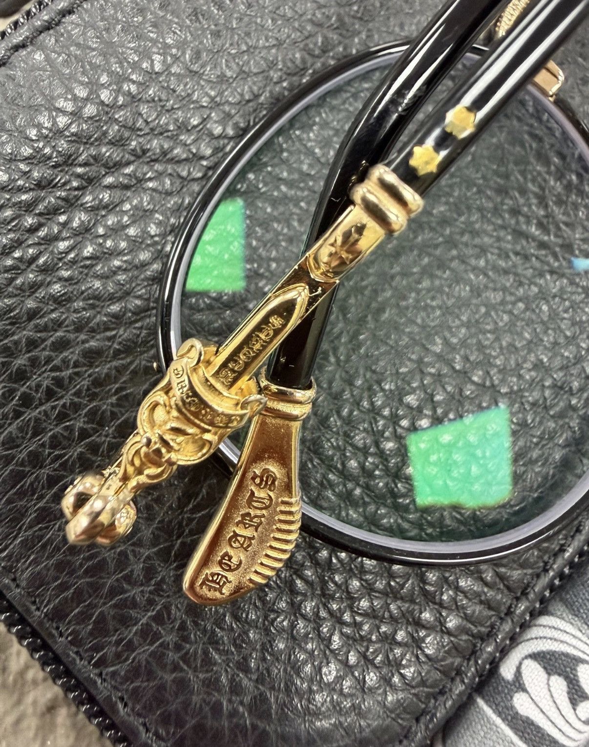Chrome Hearts Chrome Hearts 22K Gold Sword Full Frame Glasses Size ONE SIZE - 2 Thumbnail