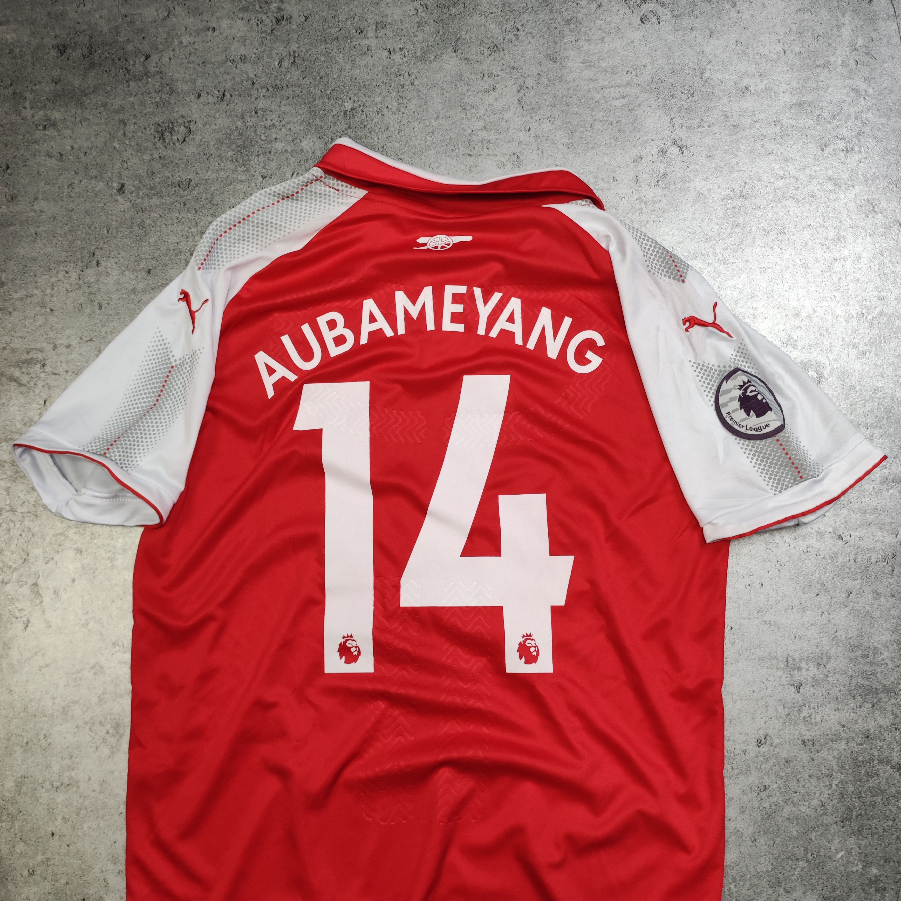Vintage Arsenal London Puma Football Longsleeve #14 Aubameyang Kit Size US M / EU 48-50 / 2 - 10 Thumbnail