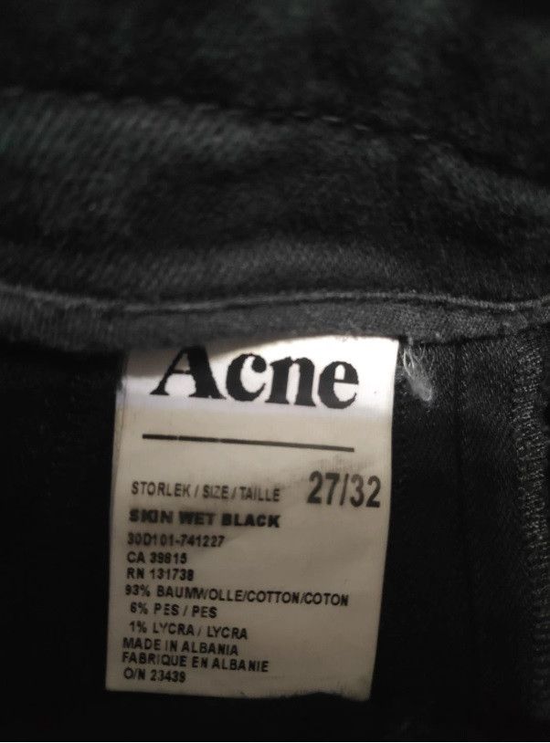 Acne Studios Acne studios Skin Wet Black Jeans Size 24" / US 00 / IT 34 - 5 Thumbnail