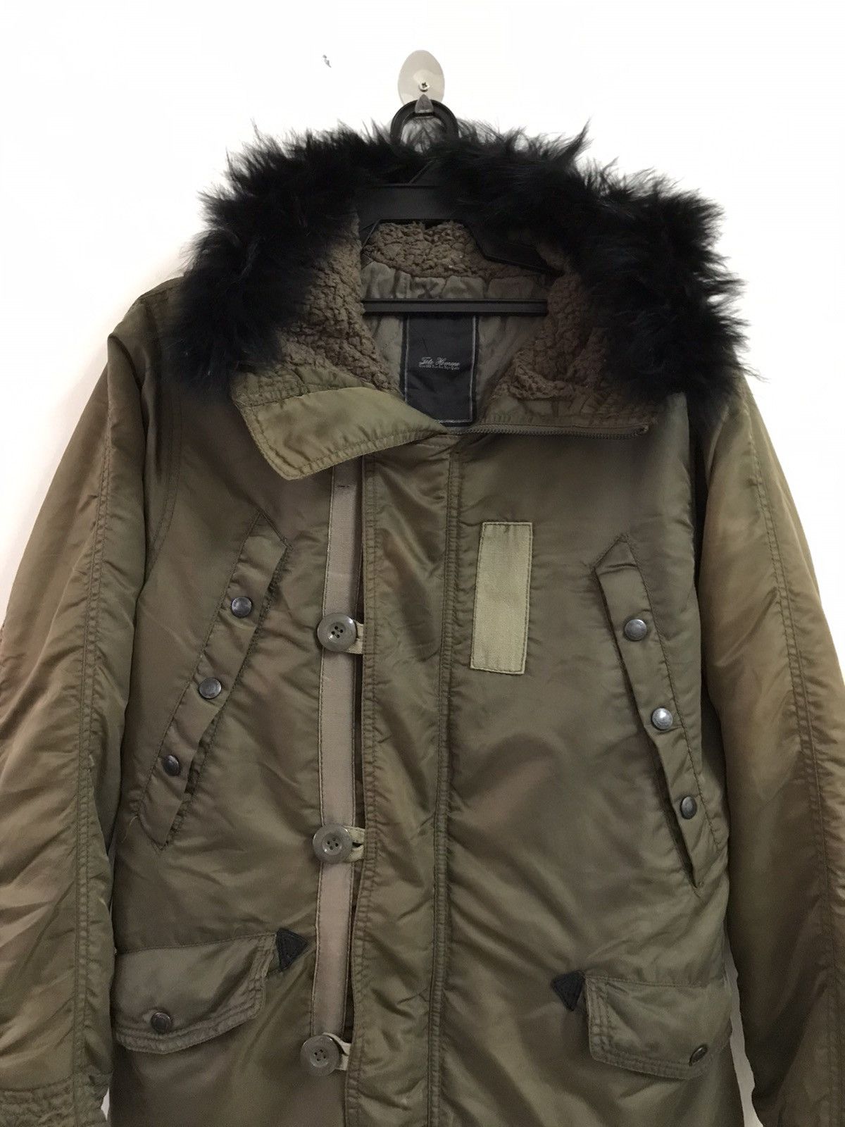 Issey Miyake × Tete Homme Issey Miyake Tete Homme Military Fur Fleece Hoodie jacket Size US M / EU 48-50 / 2 - 8 Thumbnail